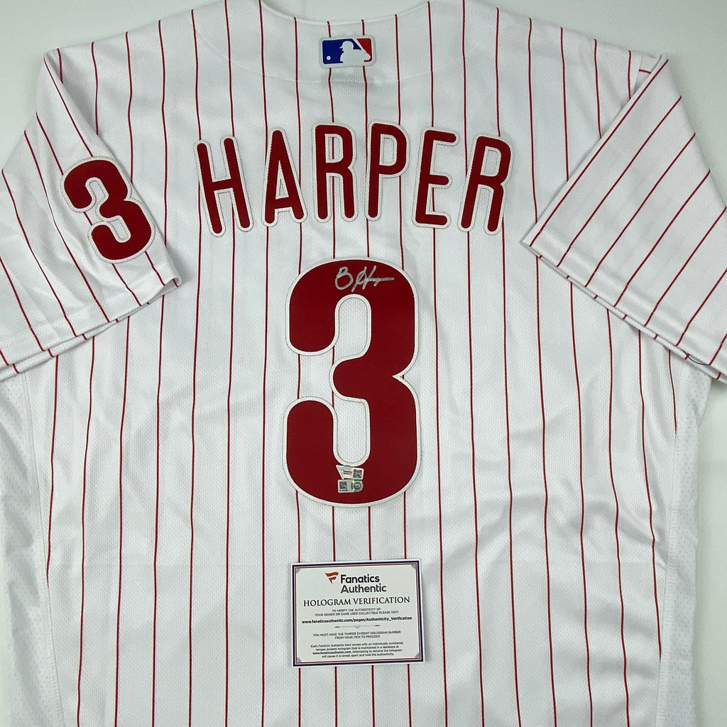 autographed-signed-bryce-harper-philadelphia-phillies-pinstripe-authentic-baseball-jersey-fanatics-mlb-coa