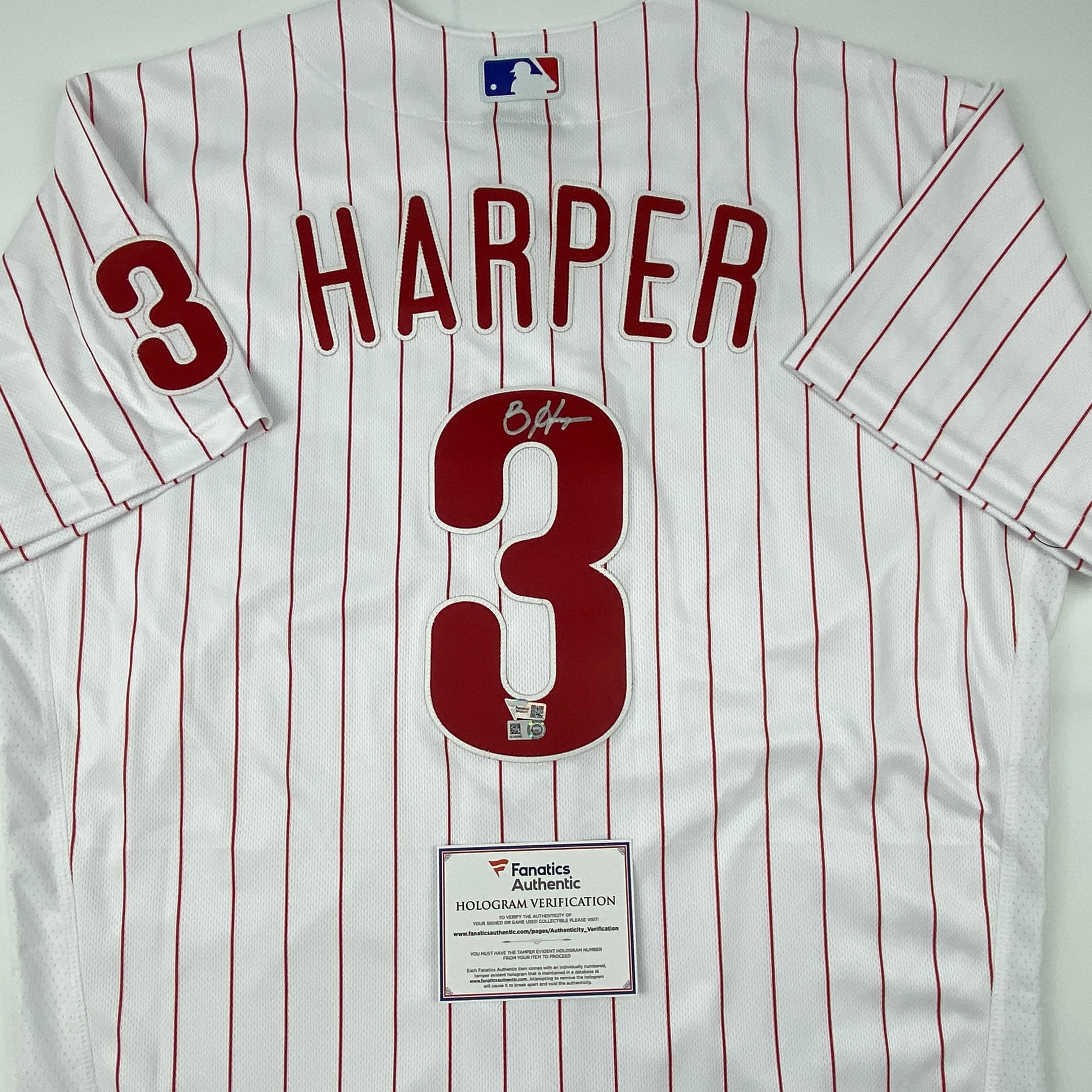 autographed-signed-bryce-harper-philadelphia-phillies-pinstripe-authentic-baseball-jersey-fanatics-mlb-coa