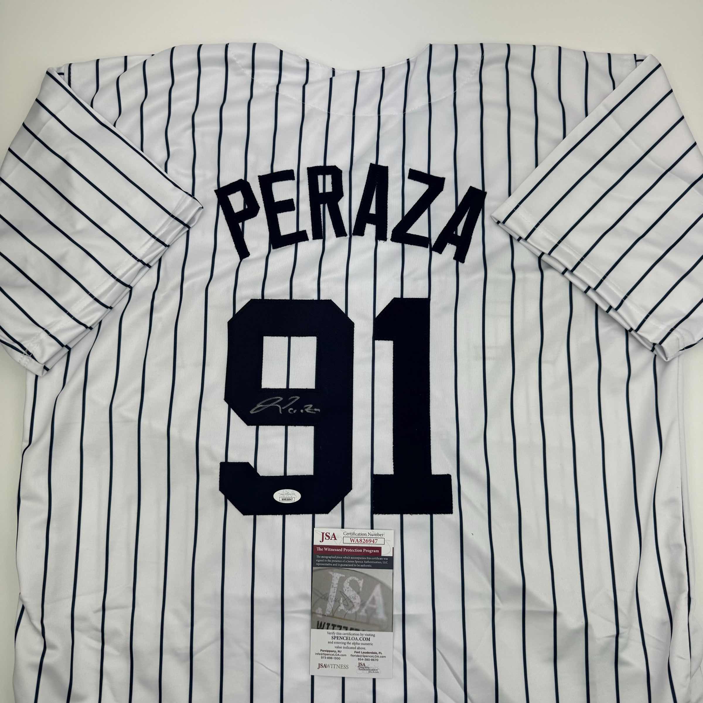 autographed-signed-oswald-peraza-new-york-pinstripe-baseball-jersey-jsa-coa