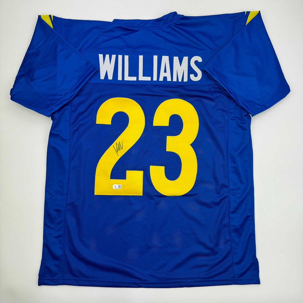 autographed-signed-kyren-williams-los-angeles-la-blue-football-jersey-beckett-bas-coa-2