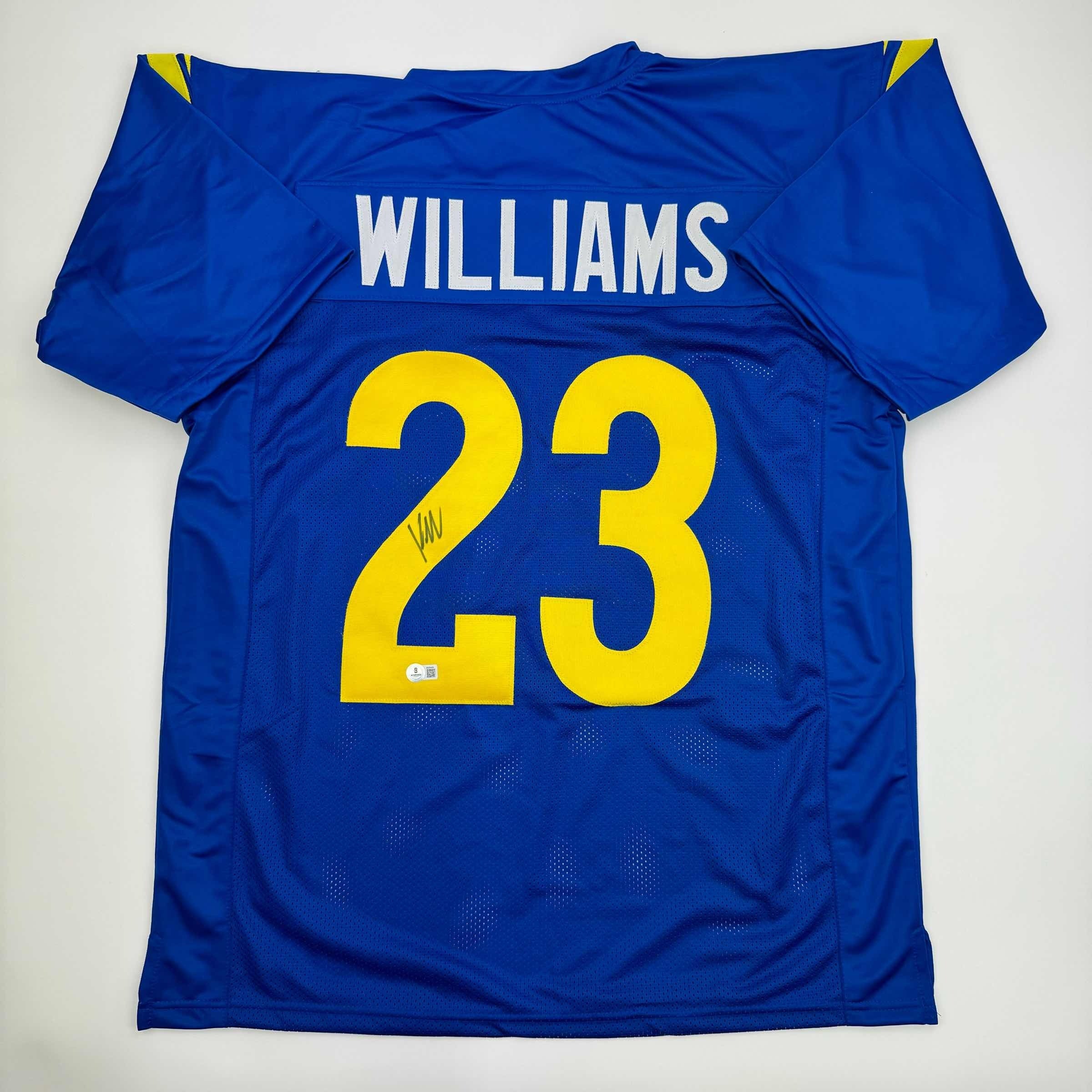 autographed-signed-kyren-williams-los-angeles-la-blue-football-jersey-beckett-bas-coa-2