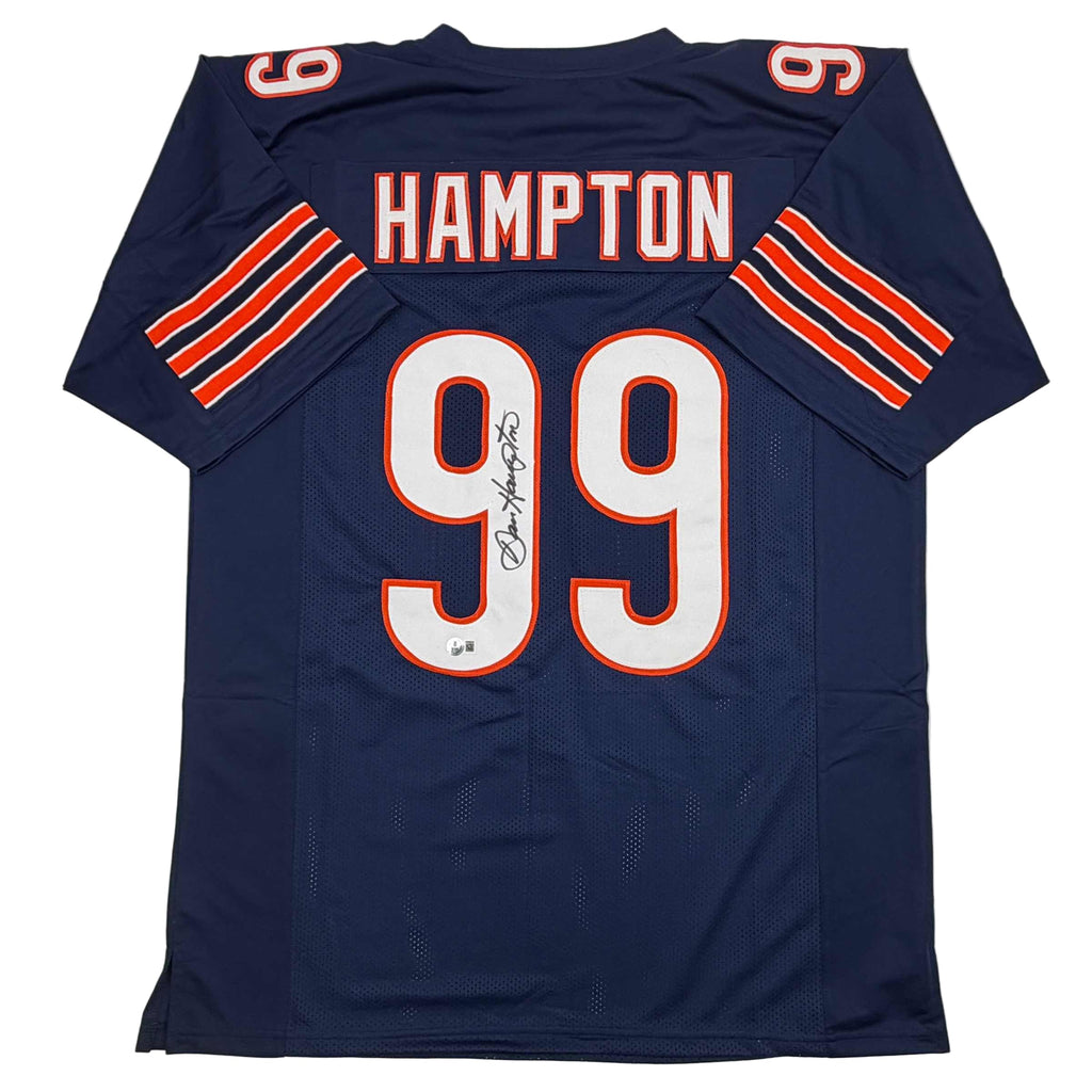 autographed-signed-dan-hampton-chicago-blue-football-jersey-beckett-bas-coa