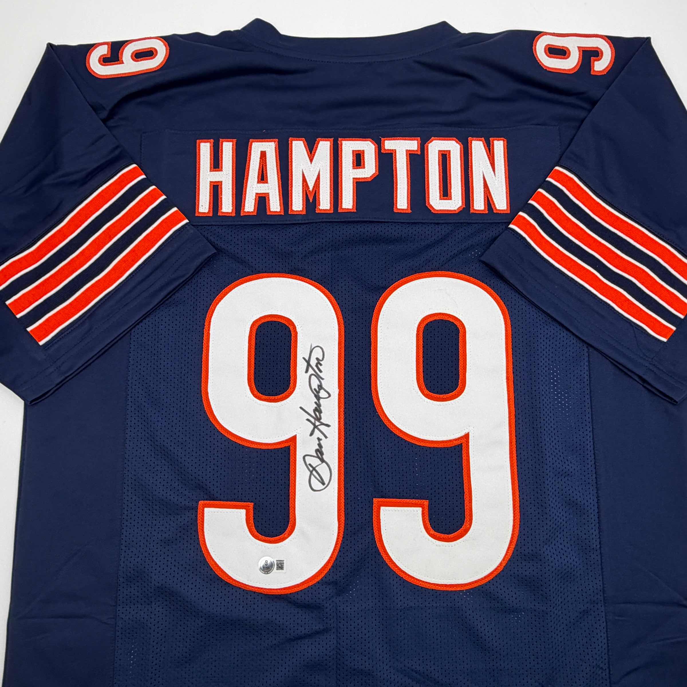 autographed-signed-dan-hampton-chicago-blue-football-jersey-beckett-bas-coa