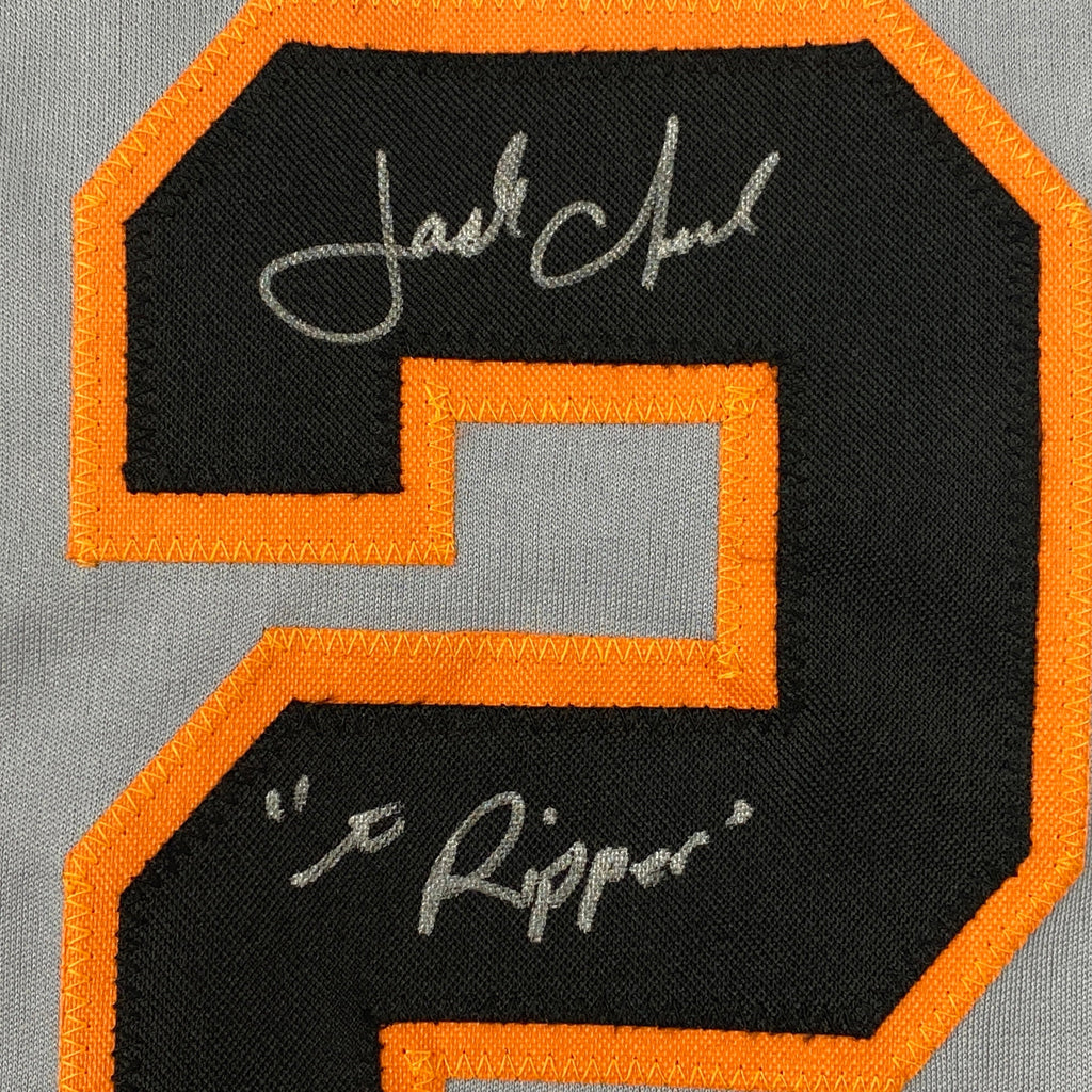 autographed-signed-jack-clark-the-ripper-san-francisco-grey-baseball-jersey-jsa-coa