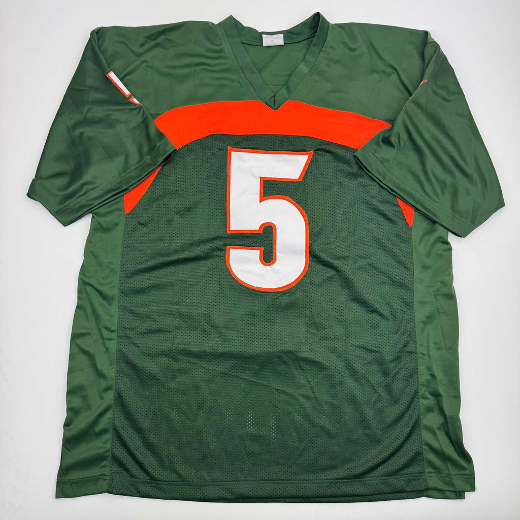 autographed-signed-andre-johnson-miami-green-college-football-jersey-jsa-coa