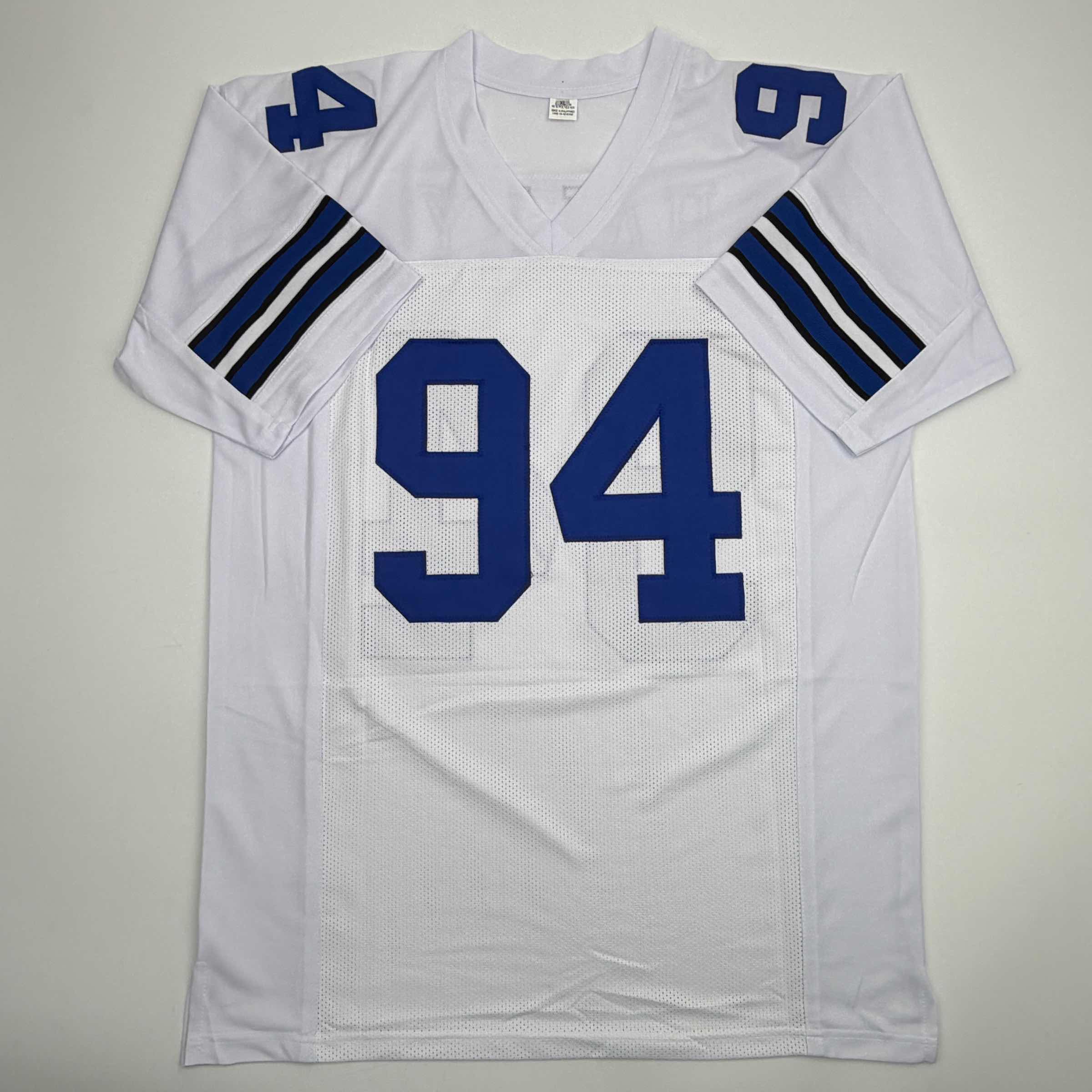 autographed-signed-charles-haley-dallas-white-football-jersey-jsa-coa