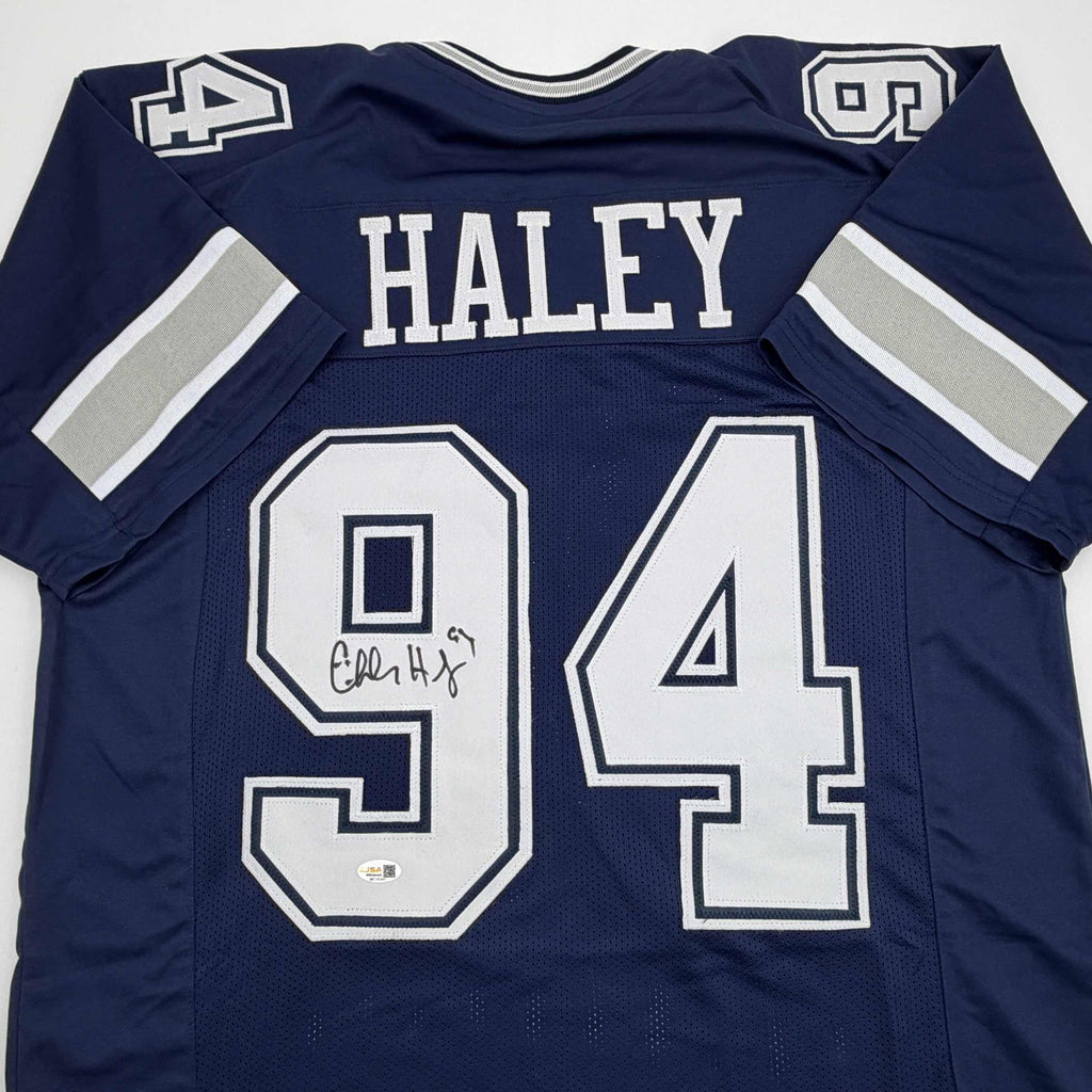 autographed-signed-charles-haley-dallas-blue-football-jersey-jsa-coa