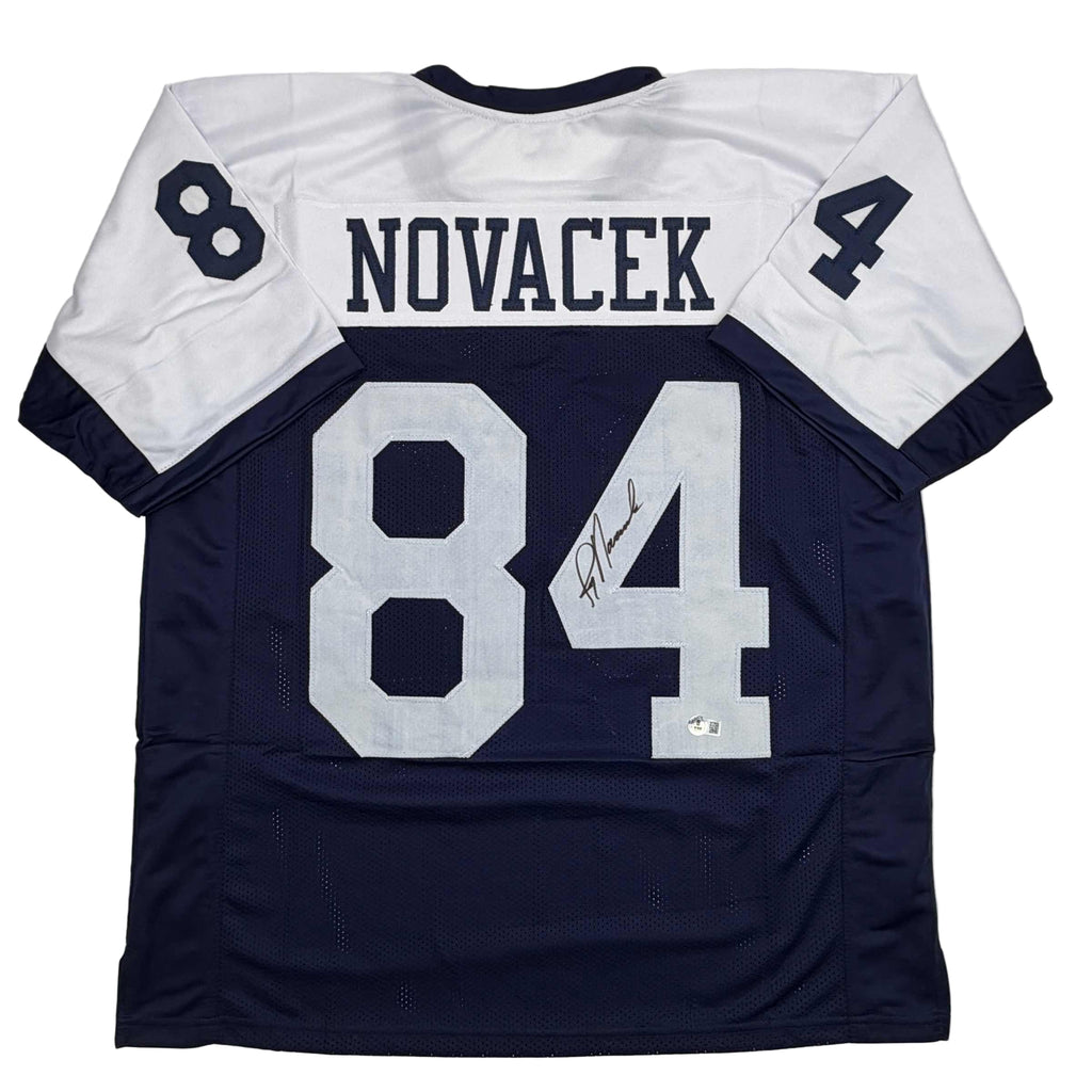 autographed-signed-jay-novacek-dallas-thanksgiving-day-football-jersey-beckett-bas-coa