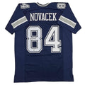 autographed-signed-jay-novacek-dallas-dark-blue-football-jersey-beckett-bas-coa