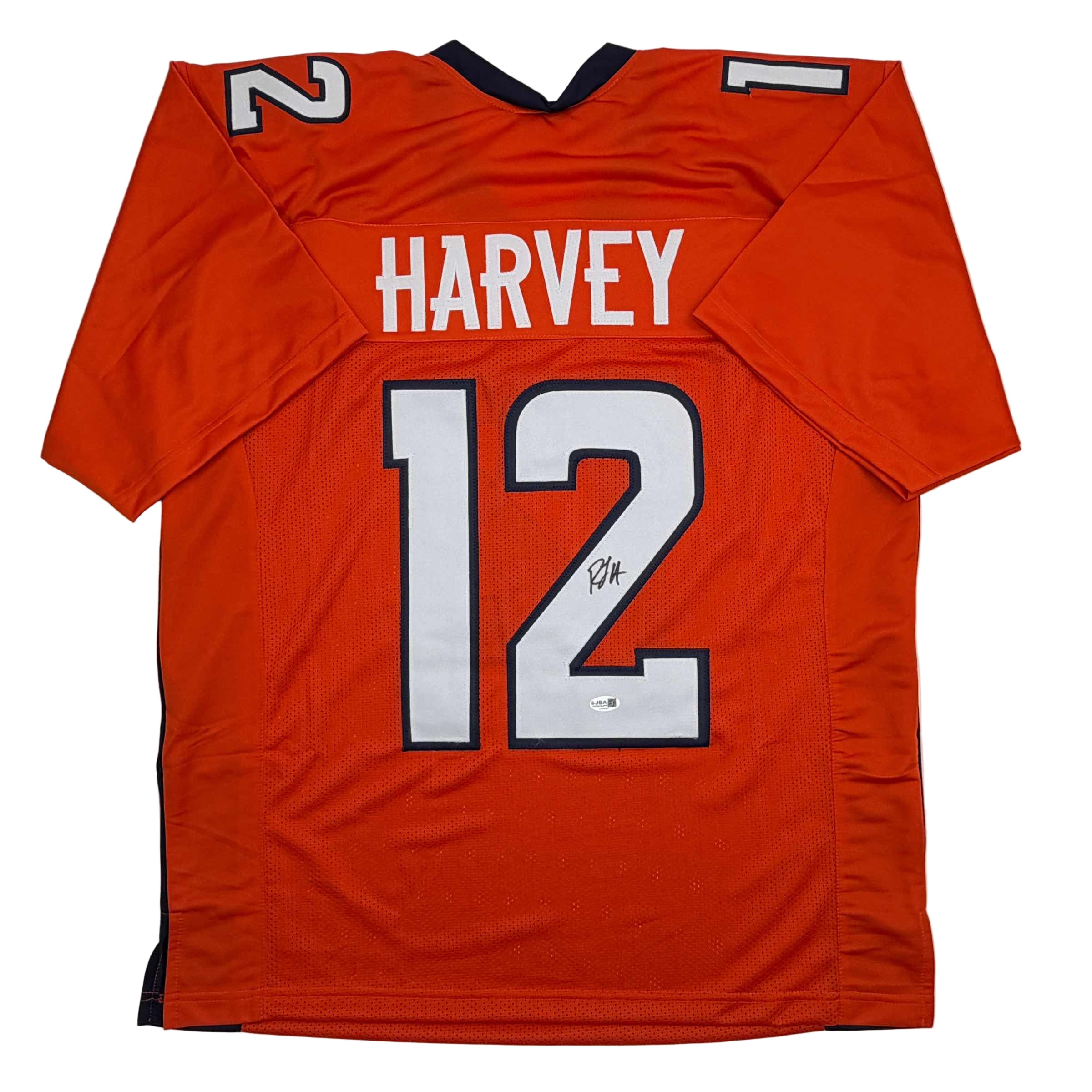 autographed-signed-r-j-rj-harvey-denver-orange-football-jersey-jsa-coa-1