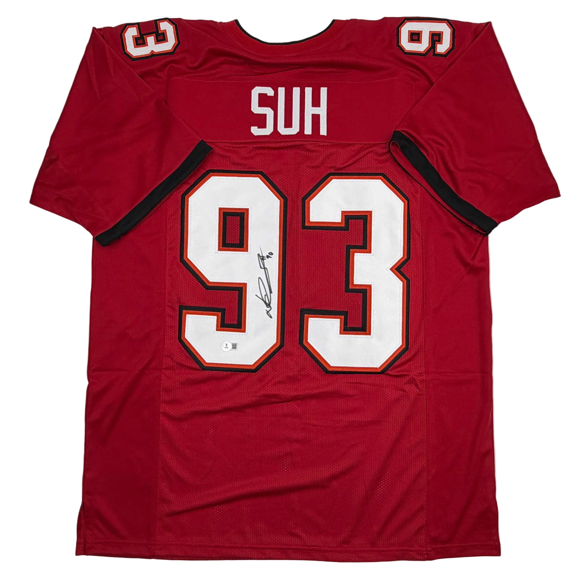 autographed-signed-ndamukong-suh-tampa-bay-red-football-jersey-beckett-bas-coa