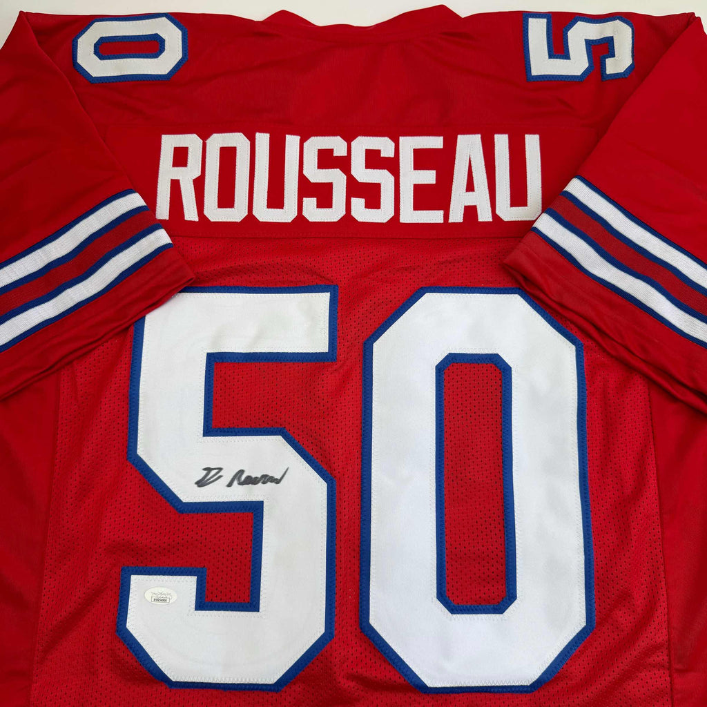 autographed-signed-greg-rousseau-buffalo-red-football-jersey-jsa-coa
