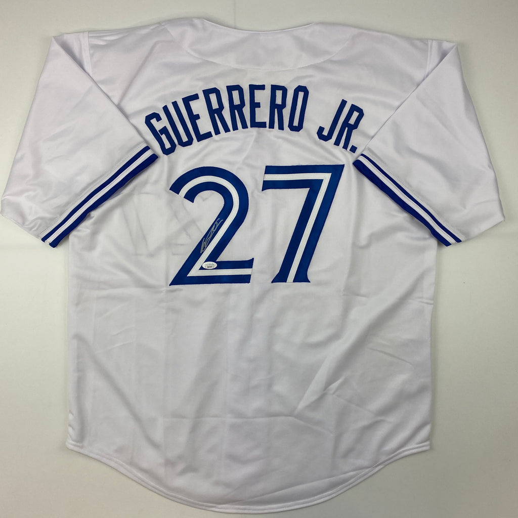 autographed-signed-vladimir-vlad-guerrero-jr-toronto-white-baseball-jersey-jsa-coa