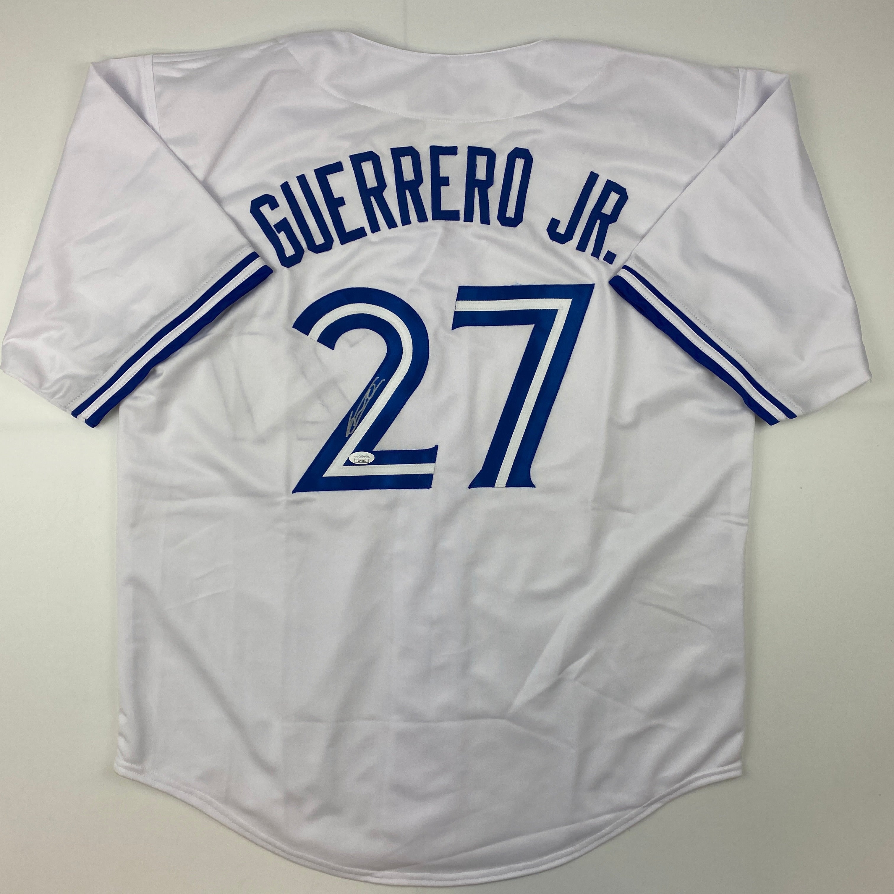 autographed-signed-vladimir-vlad-guerrero-jr-toronto-white-baseball-jersey-jsa-coa
