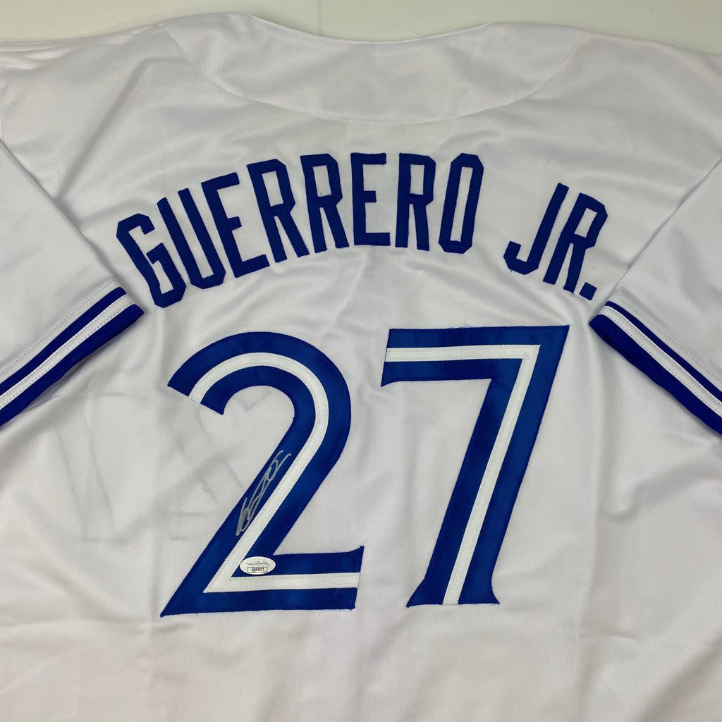 autographed-signed-vladimir-vlad-guerrero-jr-toronto-white-baseball-jersey-jsa-coa