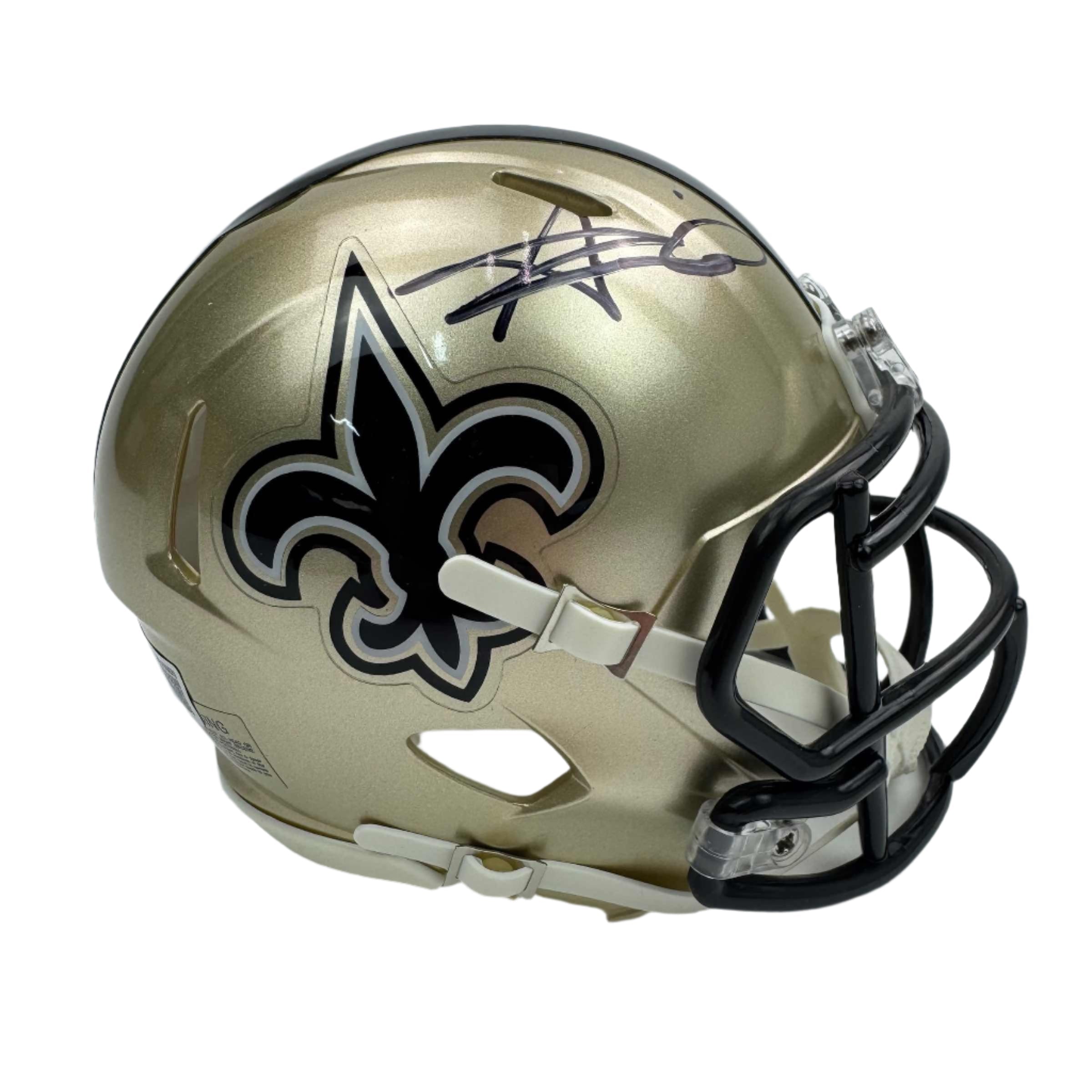 autographed-signed-alvin-kamara-new-orleans-saints-football-mini-helmet-beckett-bas-coa