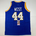 autographed-signed-jerry-west-west-virginia-blue-college-basketball-jersey-jsa-coa