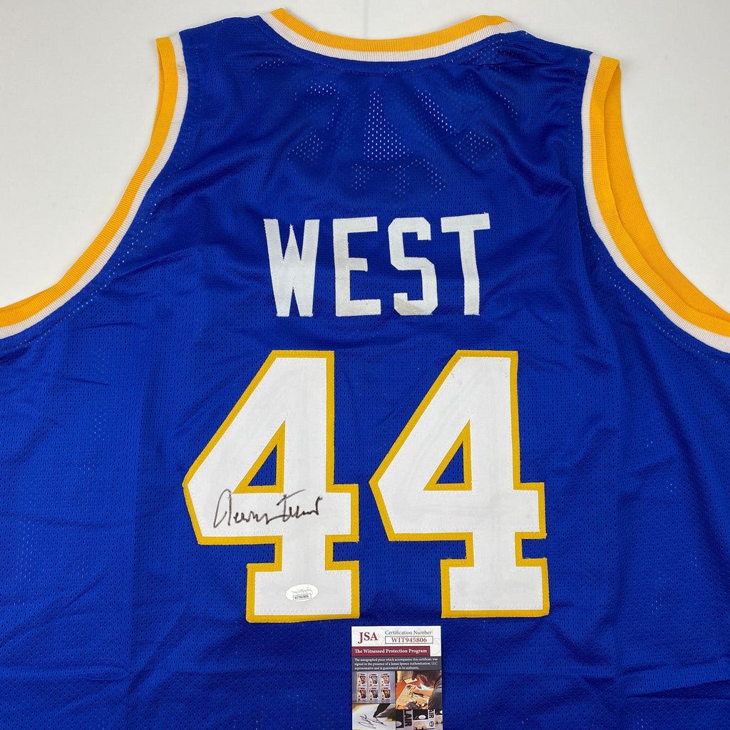 autographed-signed-jerry-west-west-virginia-blue-college-basketball-jersey-jsa-coa