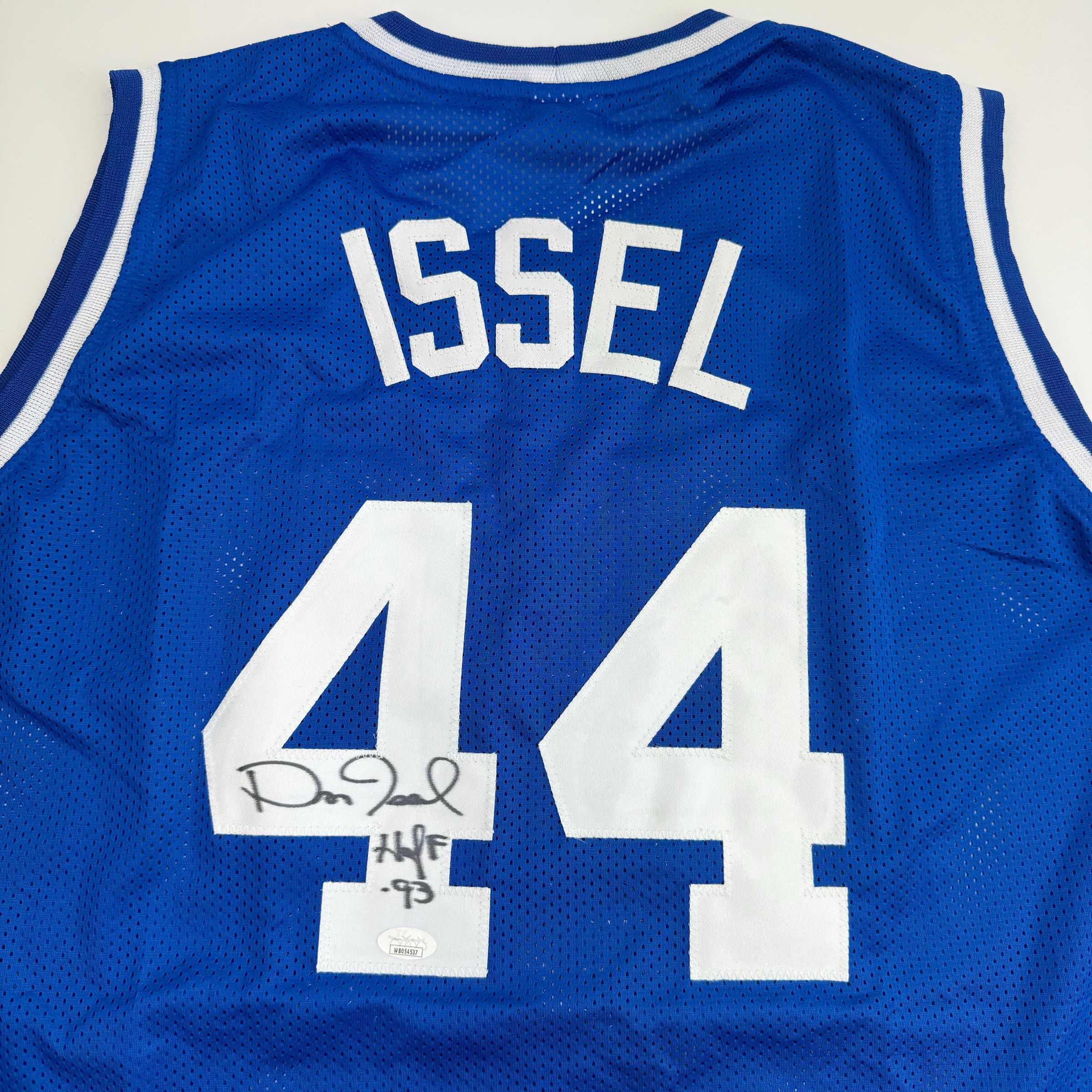 autographed-signed-dan-issel-kentucky-blue-college-basketball-jersey-jsa-coa