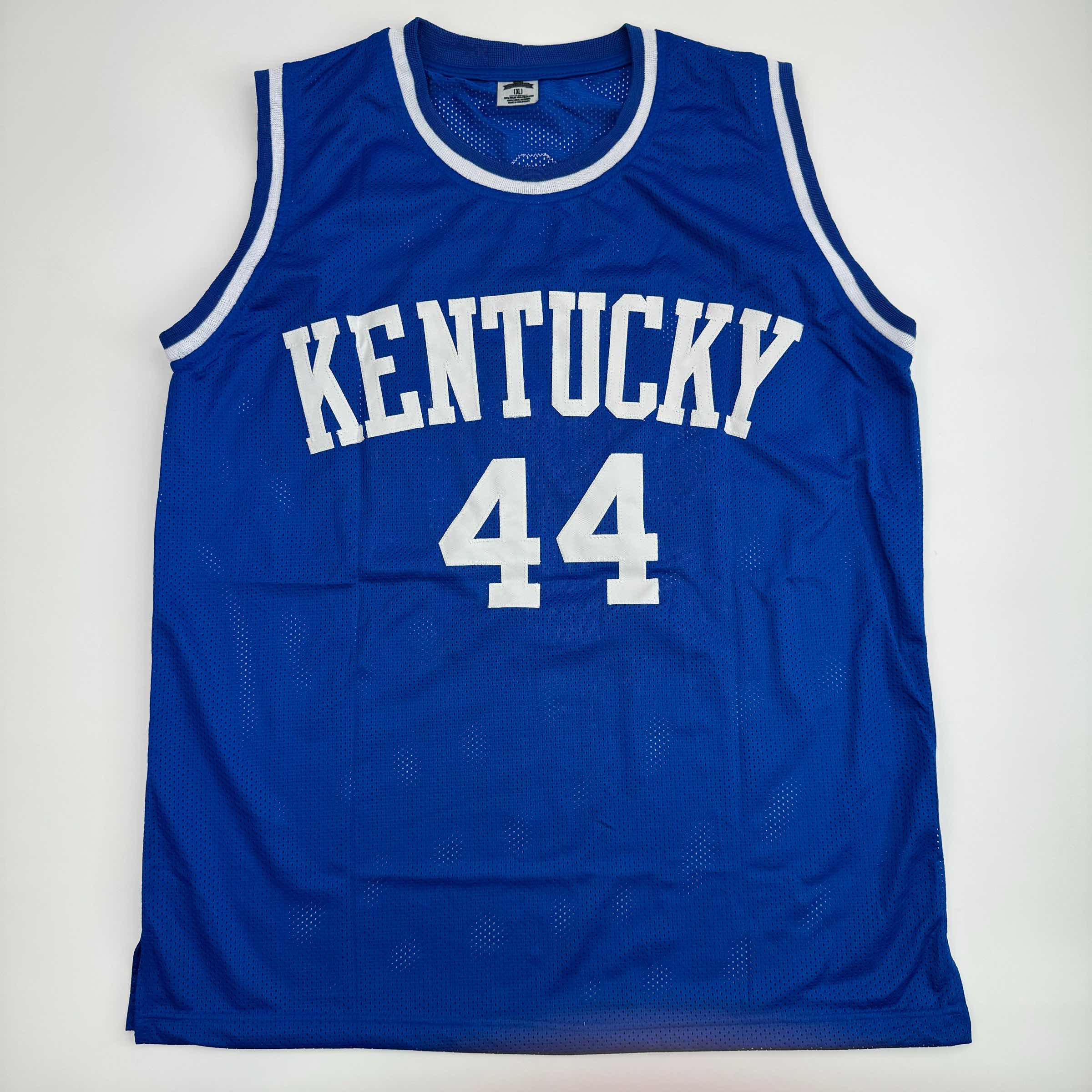 autographed-signed-dan-issel-kentucky-blue-college-basketball-jersey-jsa-coa