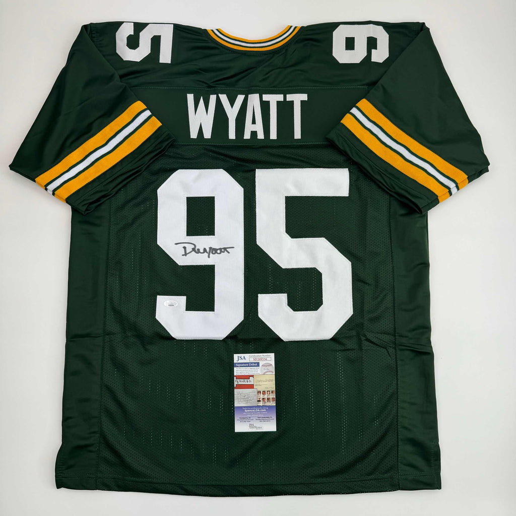autographed-signed-devonte-wyatt-green-bay-green-football-jersey-jsa-coa
