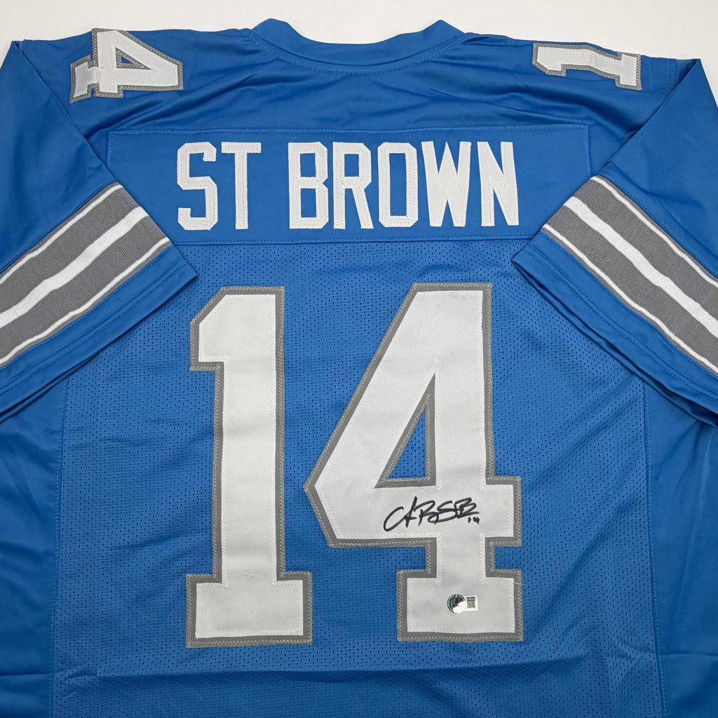 autographed-signed-amon-ra-st-brown-detroit-current-blue-football-jersey-beckett-bas-coa