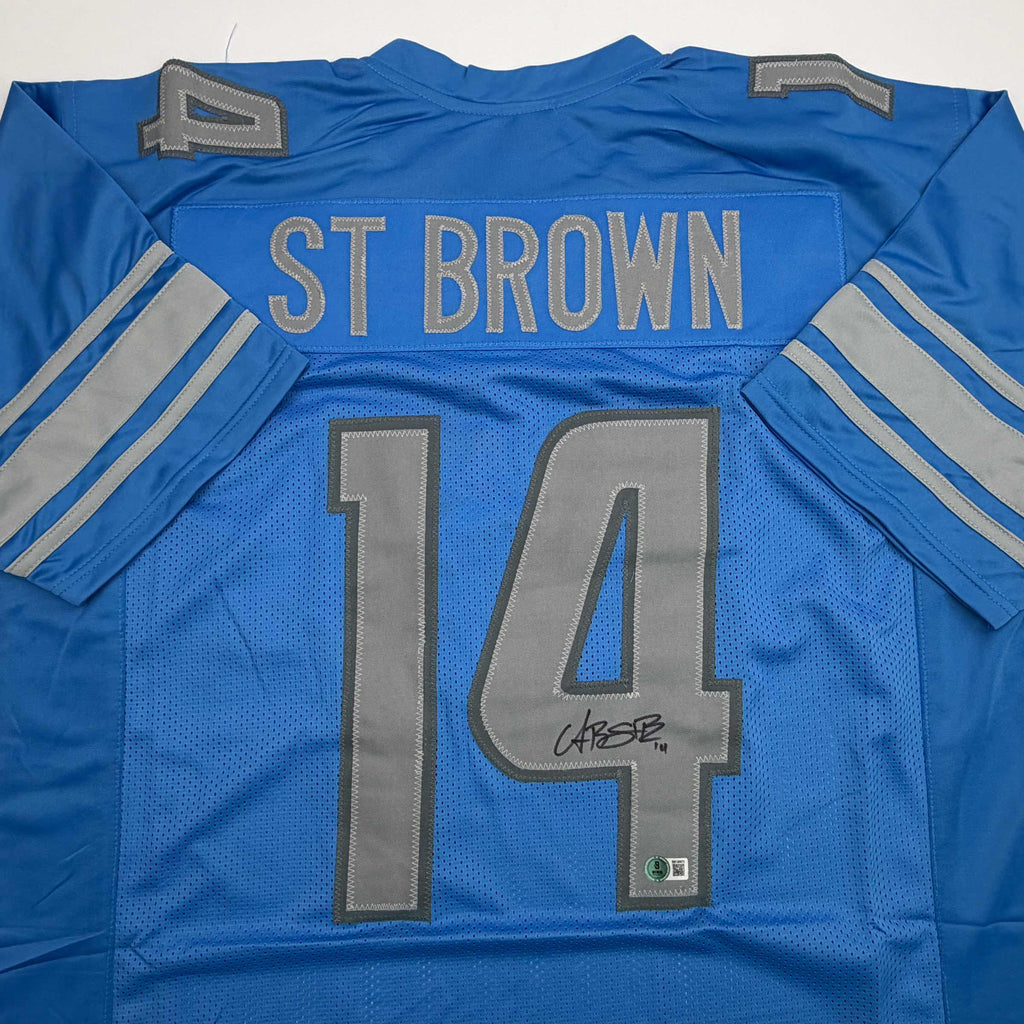 autographed-signed-amon-ra-st-brown-detroit-blue-football-jersey-beckett-bas-coa
