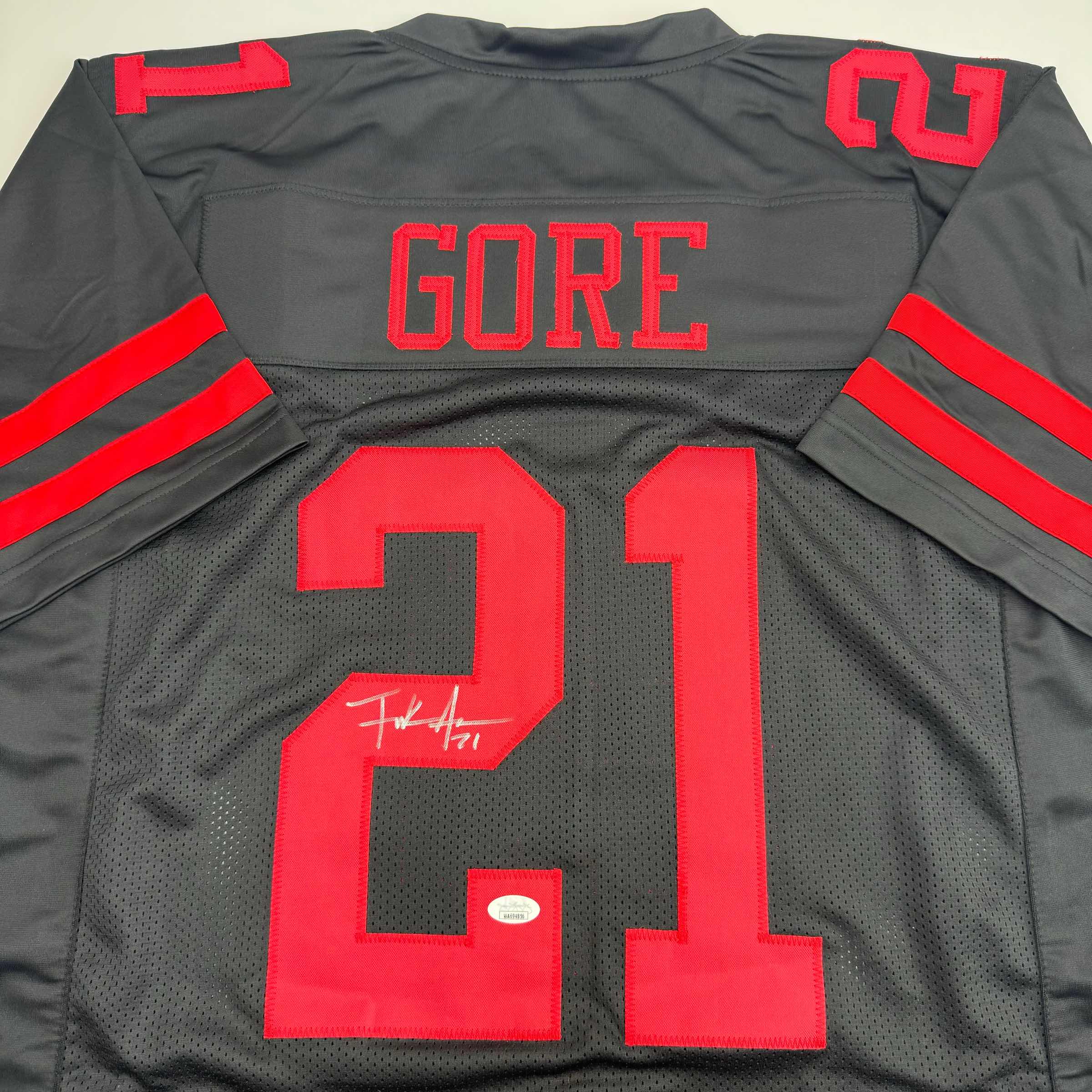 autographed-signed-frank-gore-san-francisco-black-football-jersey-beckett-bas-coa