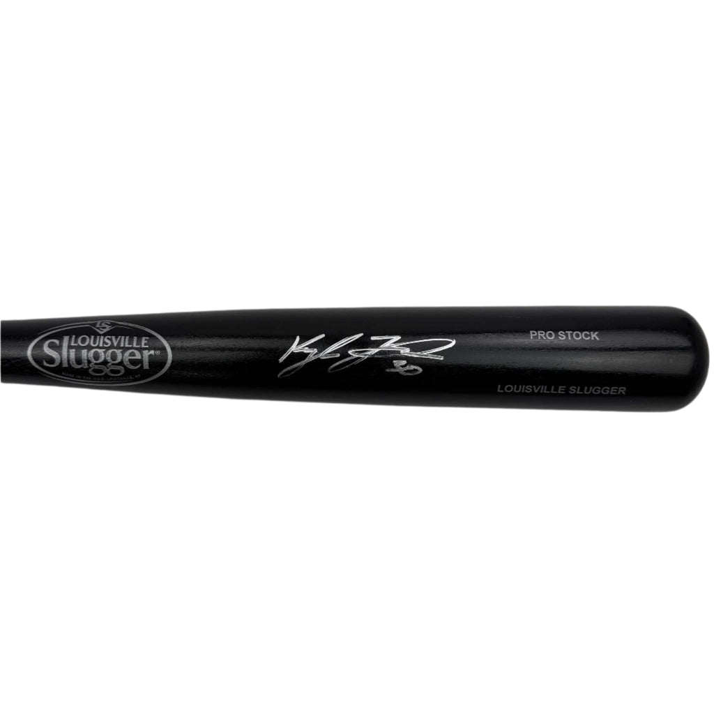 autographed-signed-kyle-tucker-black-louisville-slugger-baseball-bat-beckett-bas-coa