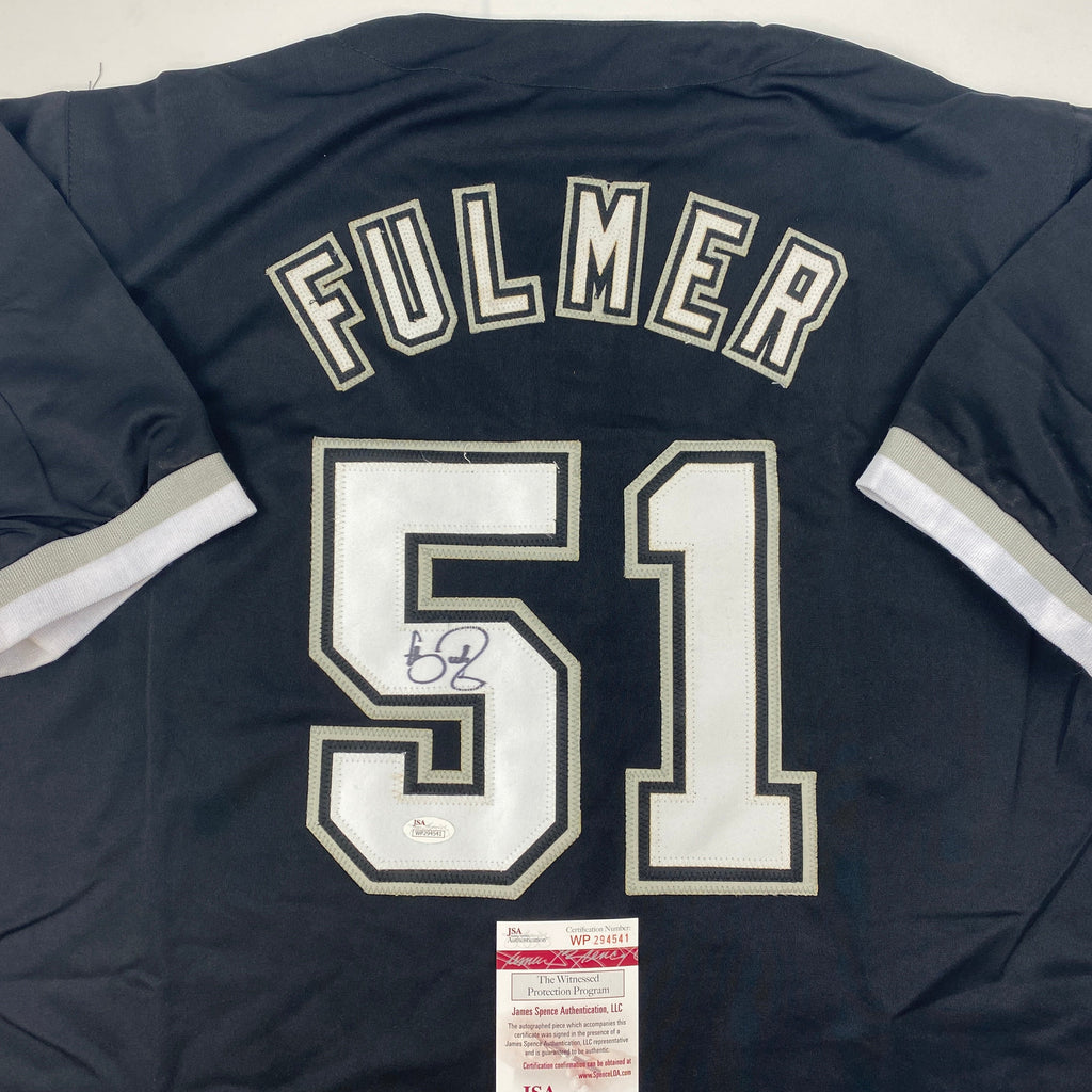 autographed-signed-carson-fulmer-chicago-black-baseball-jersey-jsa-coa