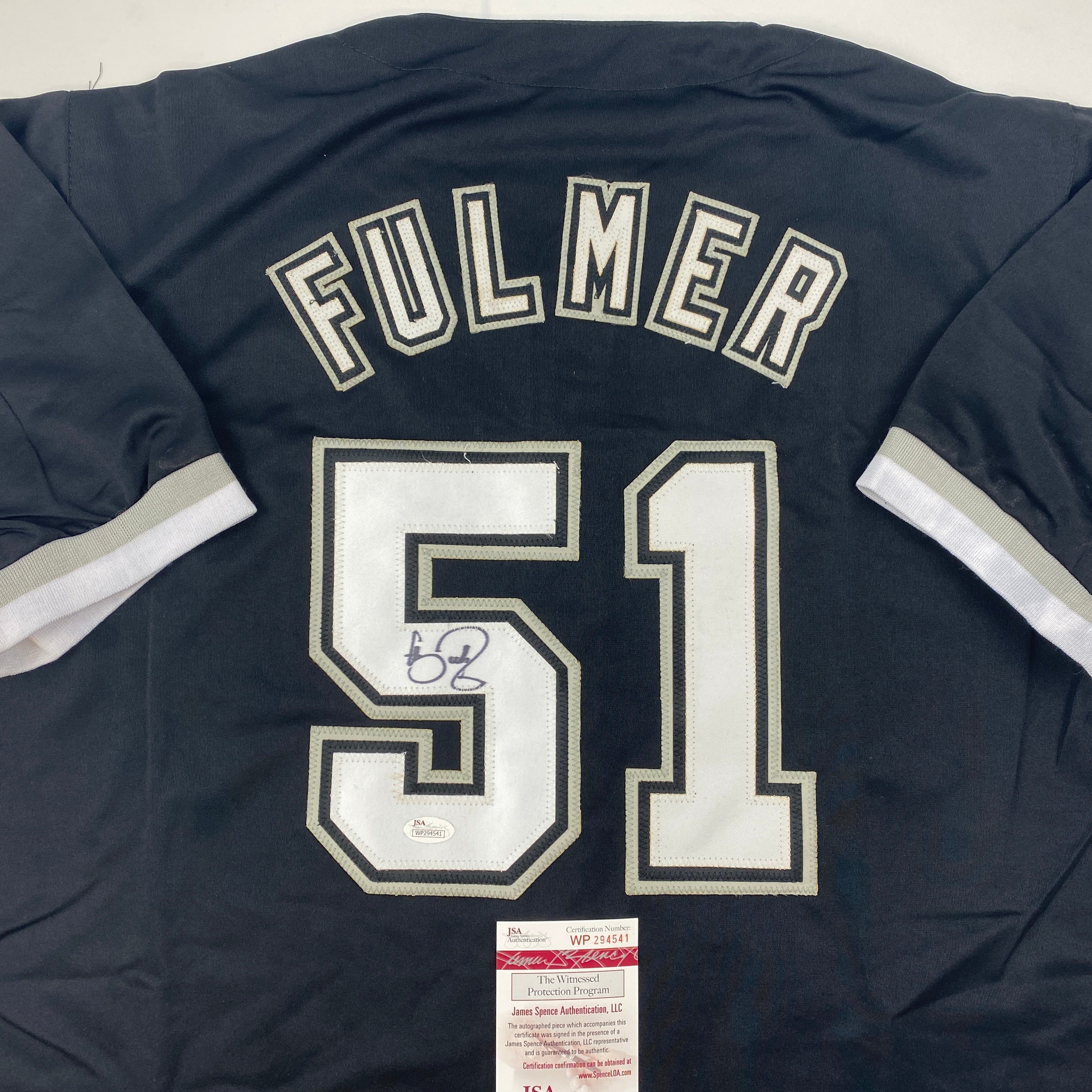 autographed-signed-carson-fulmer-chicago-black-baseball-jersey-jsa-coa