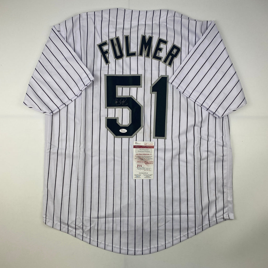 autographed-signed-carson-fulmer-chicago-pinstripe-baseball-jersey-jsa-coa