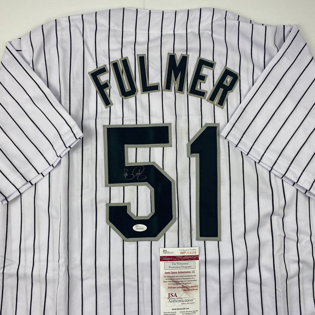 autographed-signed-carson-fulmer-chicago-pinstripe-baseball-jersey-jsa-coa