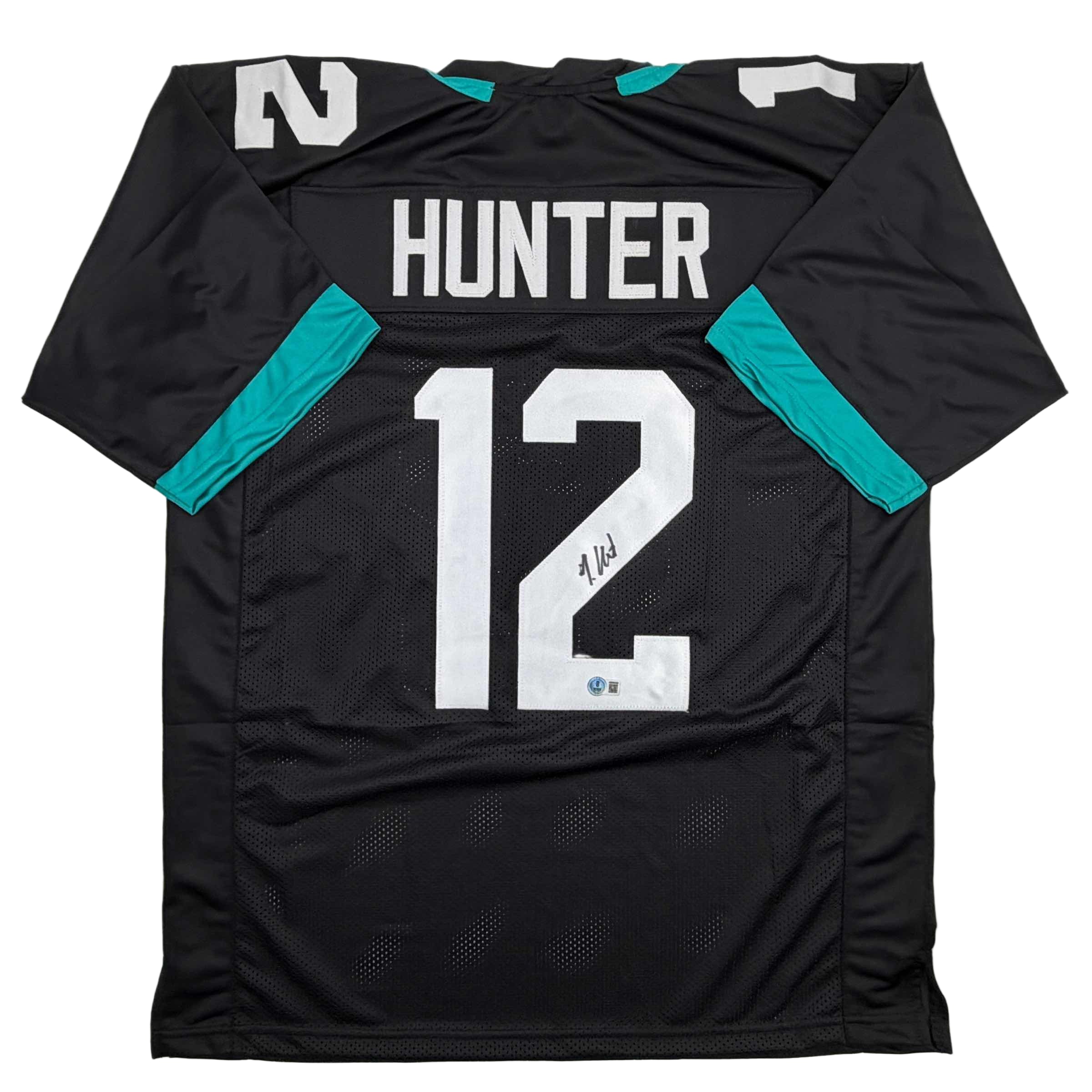 autographed-signed-travis-hunter-jacksonville-black-football-jersey-beckett-bas-coa