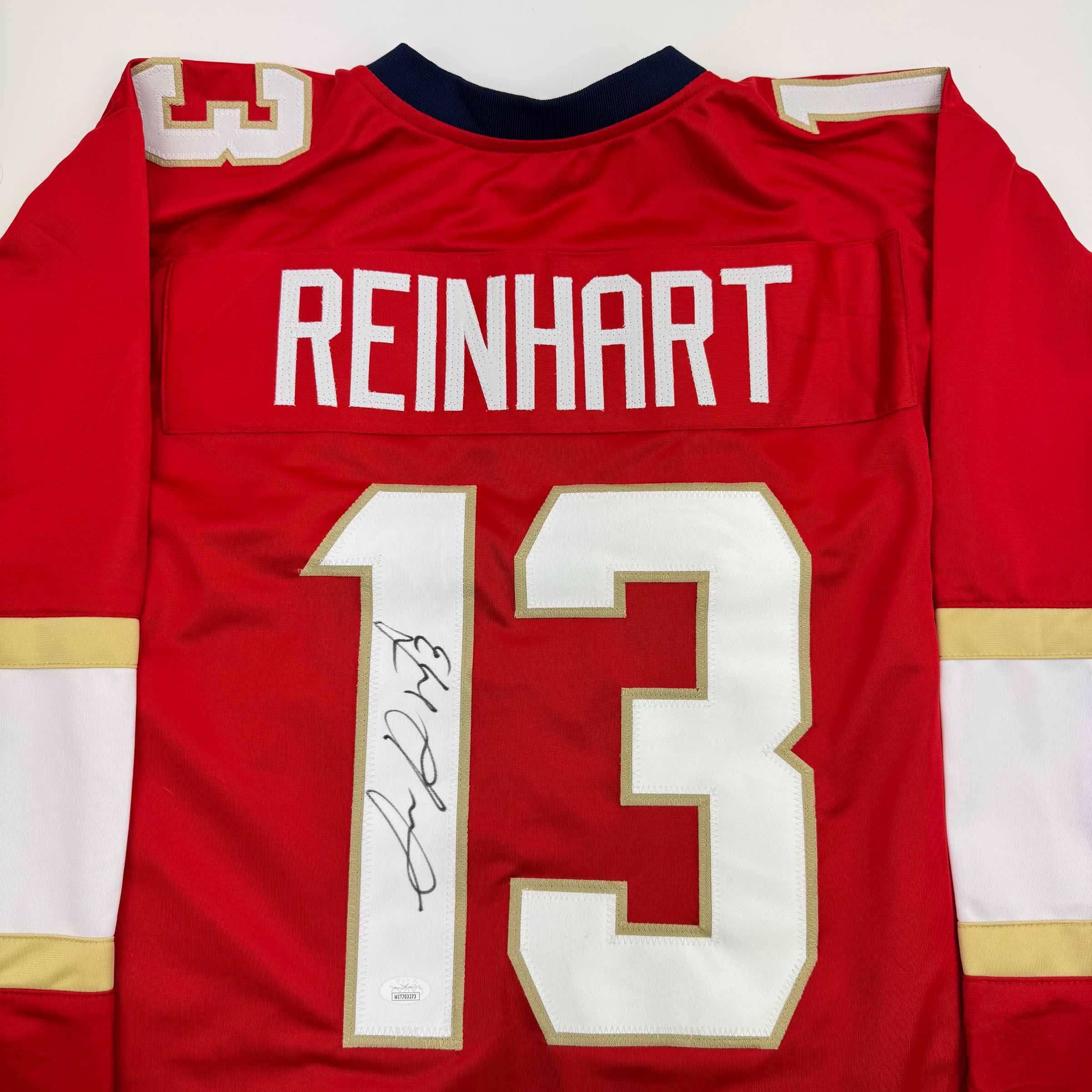 autographed-signed-sam-reinhart-florida-red-hockey-jersey-jsa-coa