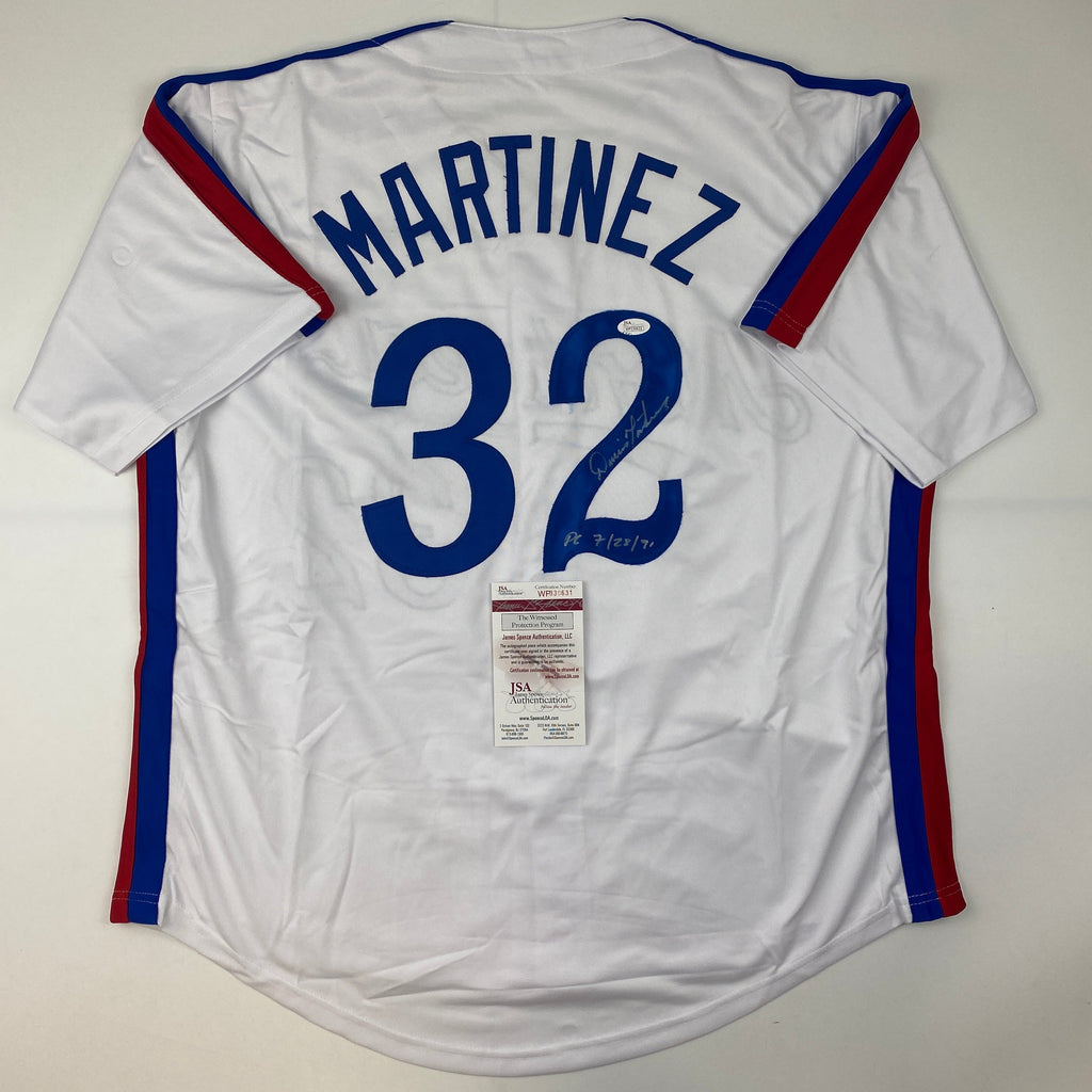 autographed-signed-dennis-martinez-montreal-white-baseball-jersey-jsa-coa