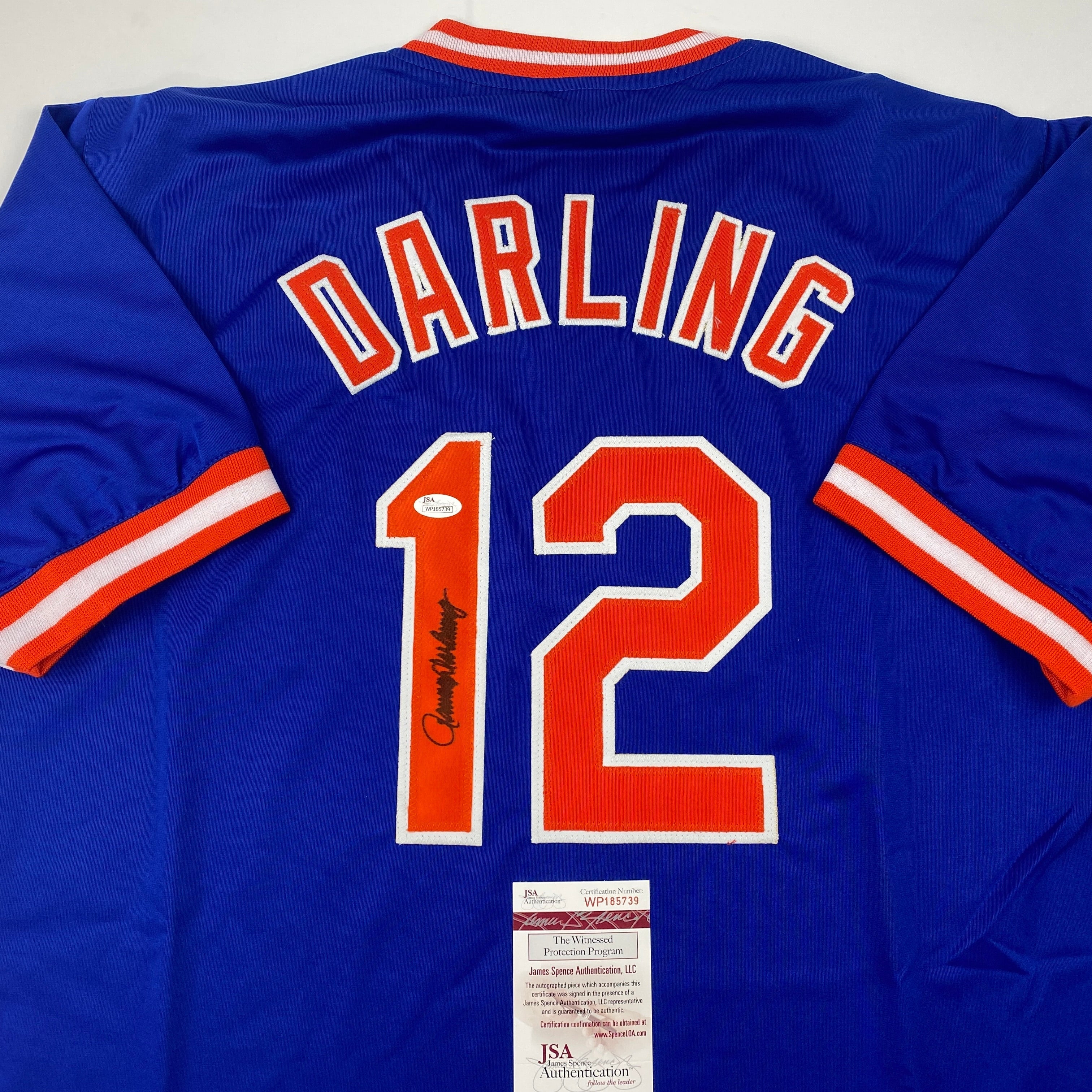 autographed-signed-ron-darling-new-york-blue-baseball-jersey-jsa-coa
