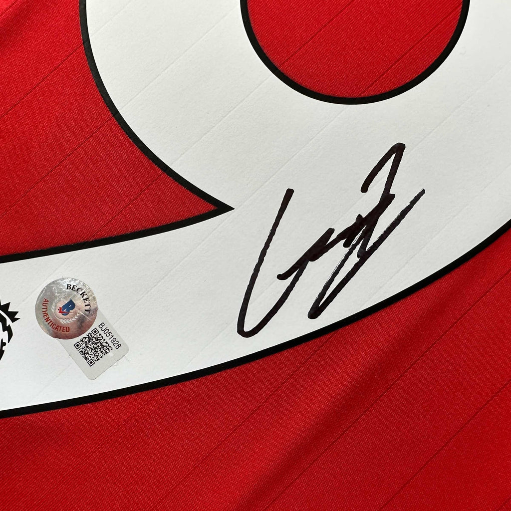 autographed-signed-alejandro-garnacho-manchester-united-red-soccer-jersey-beckett-bas-coa