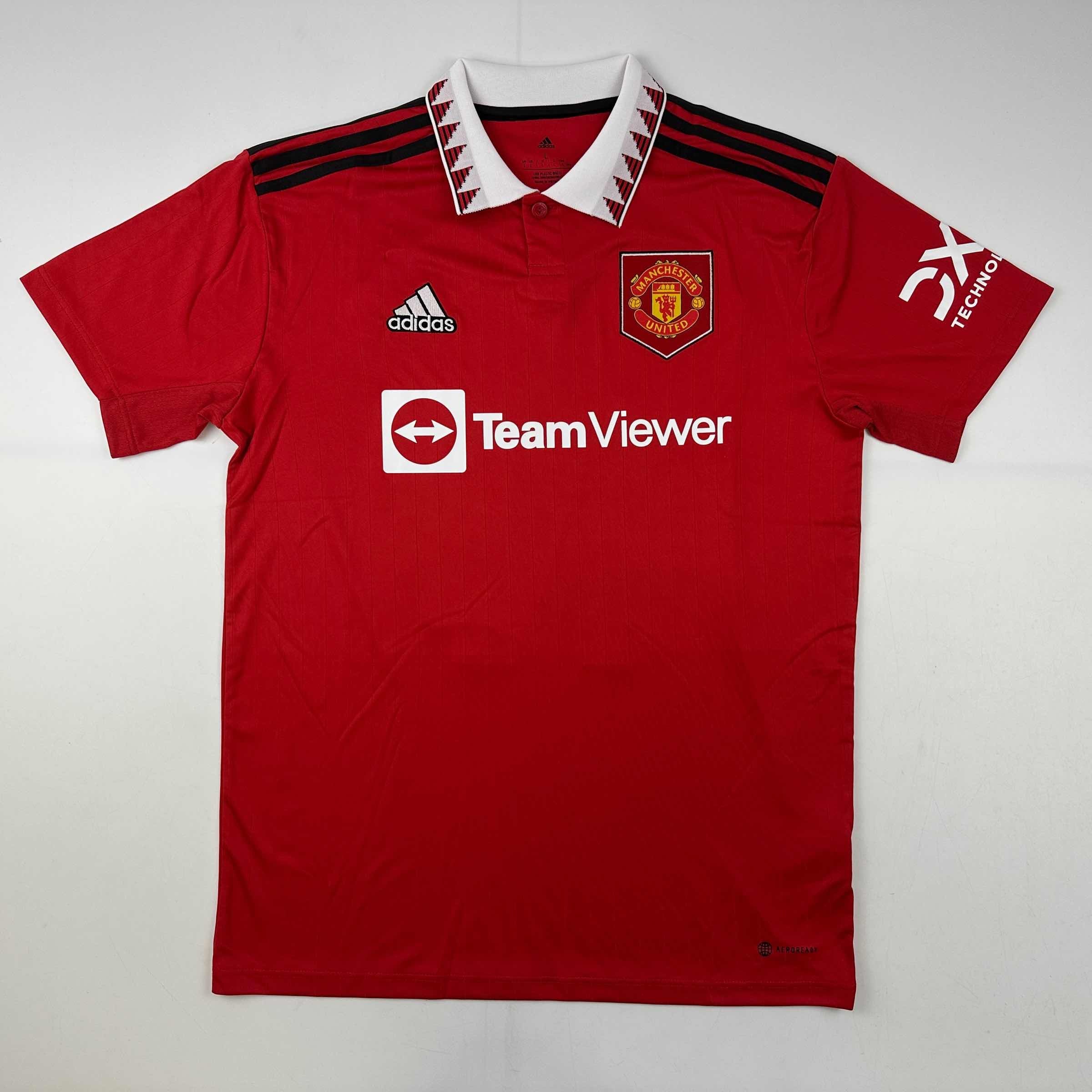 autographed-signed-alejandro-garnacho-manchester-united-red-soccer-jersey-beckett-bas-coa