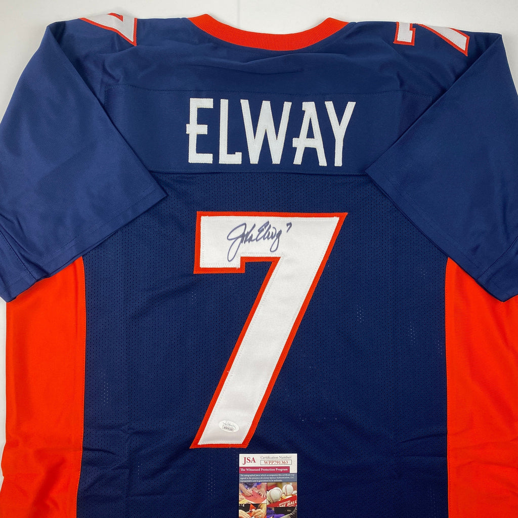 autographed-signed-john-elway-denver-blue-football-jersey-jsa-coa
