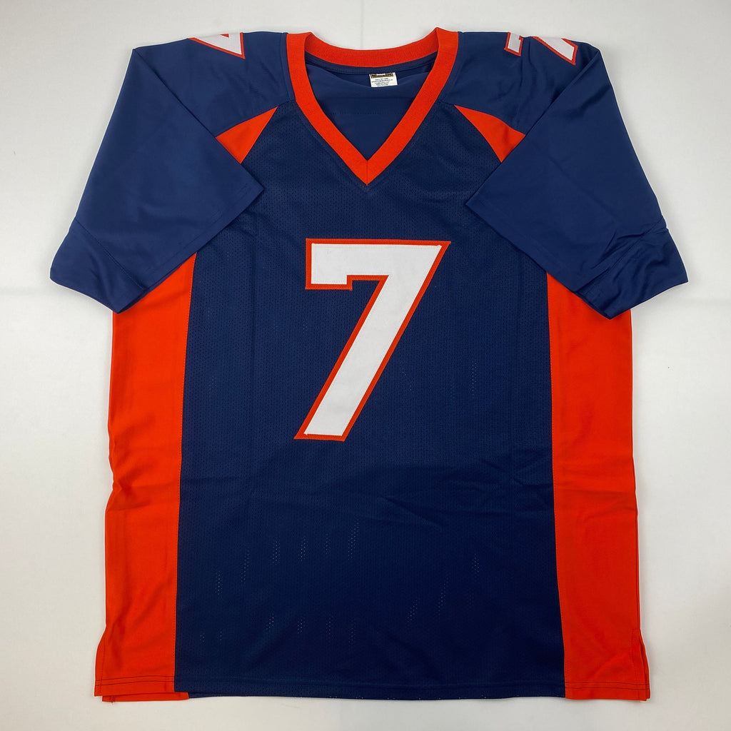 autographed-signed-john-elway-denver-blue-football-jersey-jsa-coa