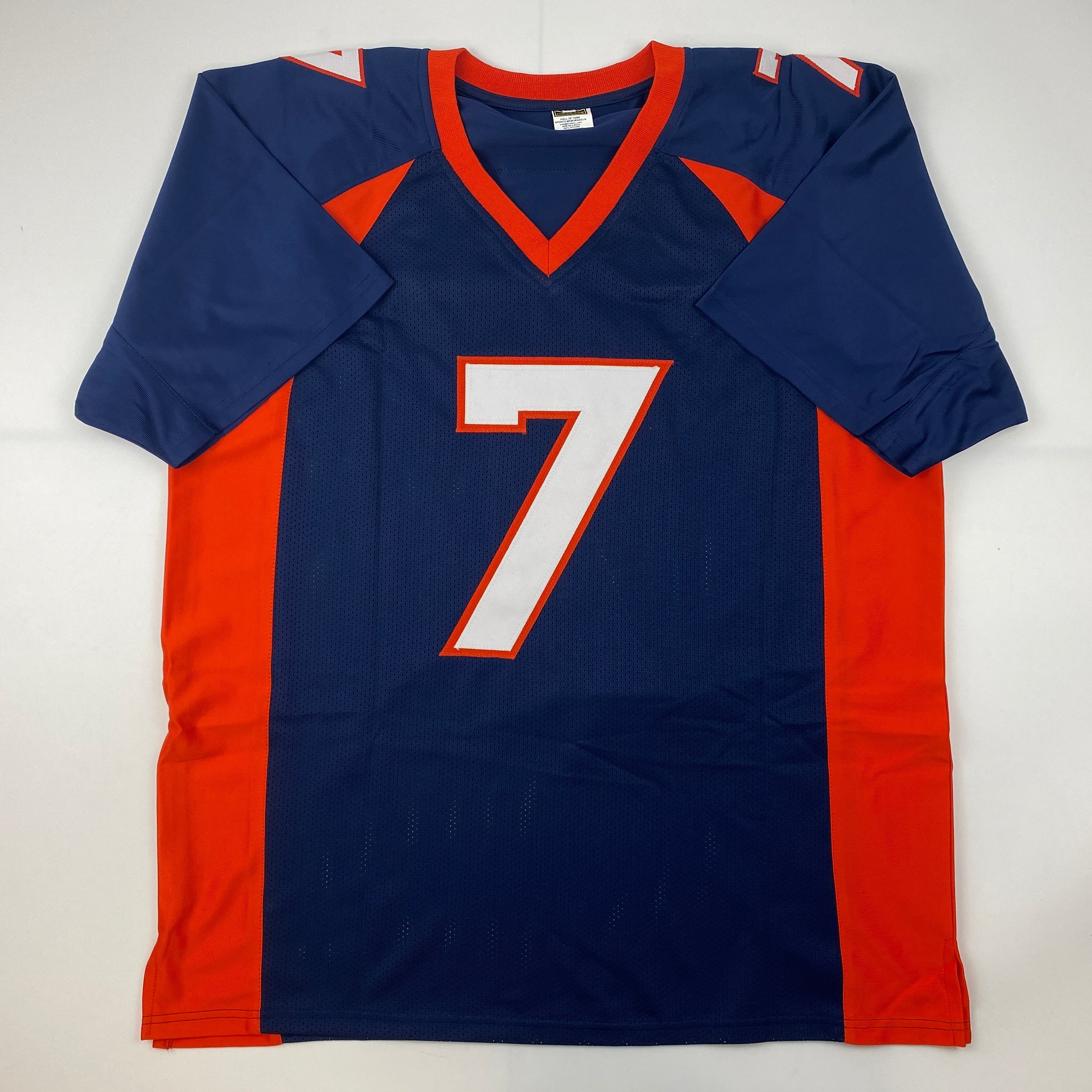 autographed-signed-john-elway-denver-blue-football-jersey-jsa-coa