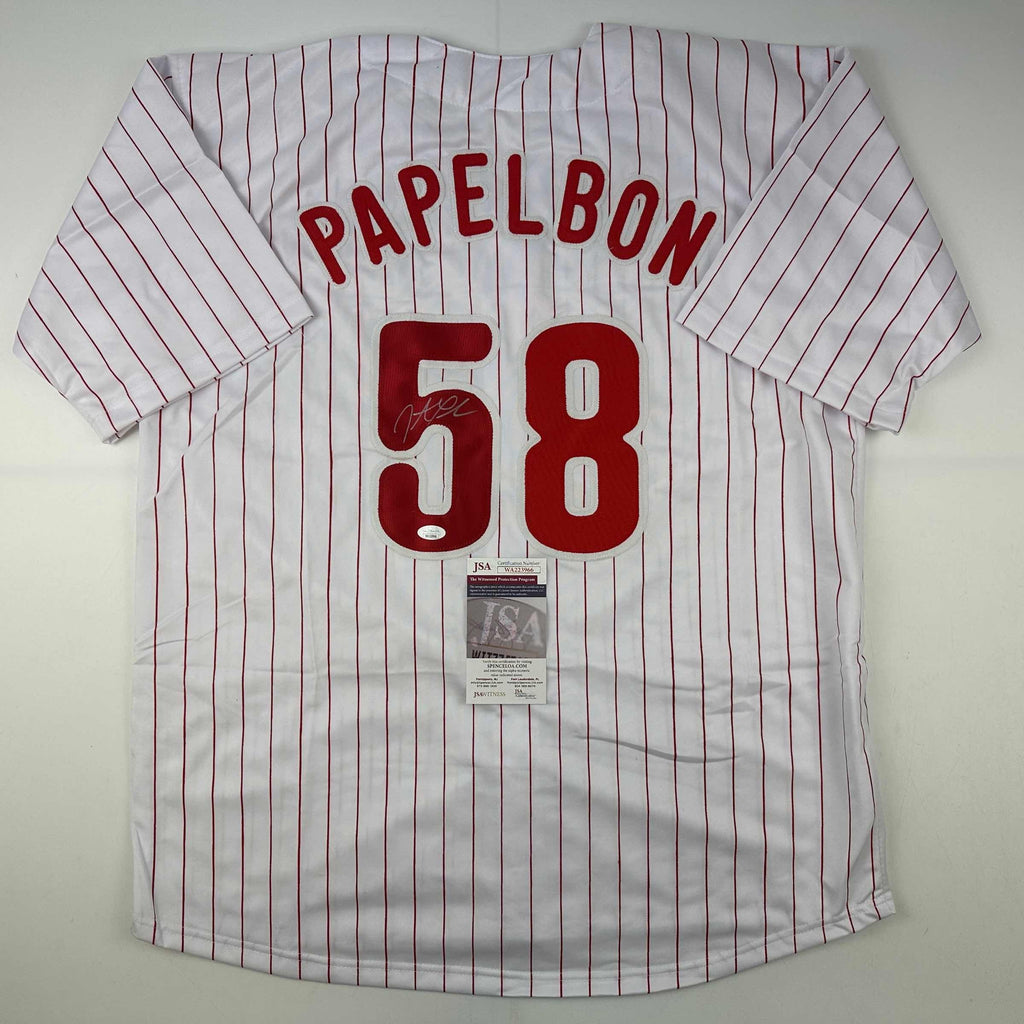 autographed-signed-jonathan-papelbon-philadelphia-pinstripe-baseball-jersey-jsa-coa