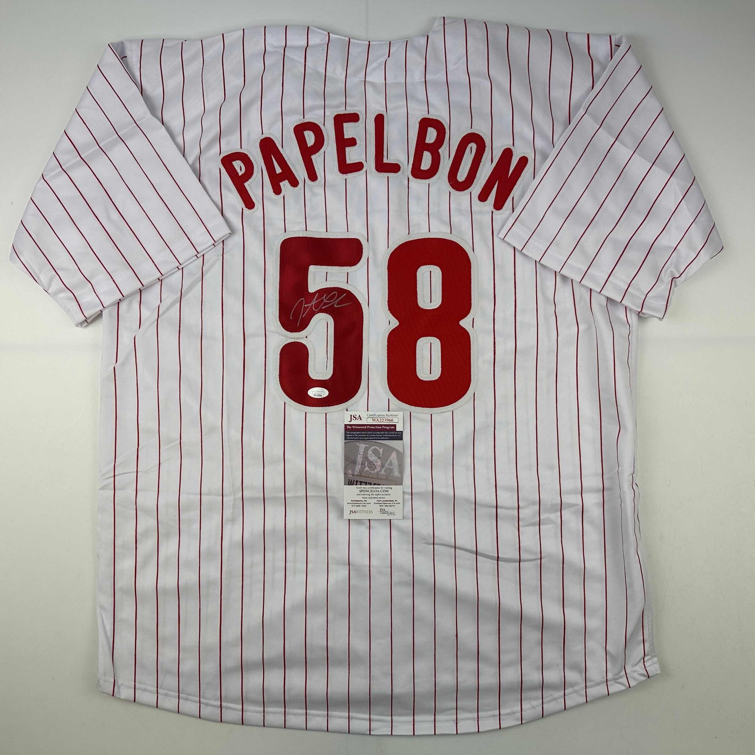 autographed-signed-jonathan-papelbon-philadelphia-pinstripe-baseball-jersey-jsa-coa