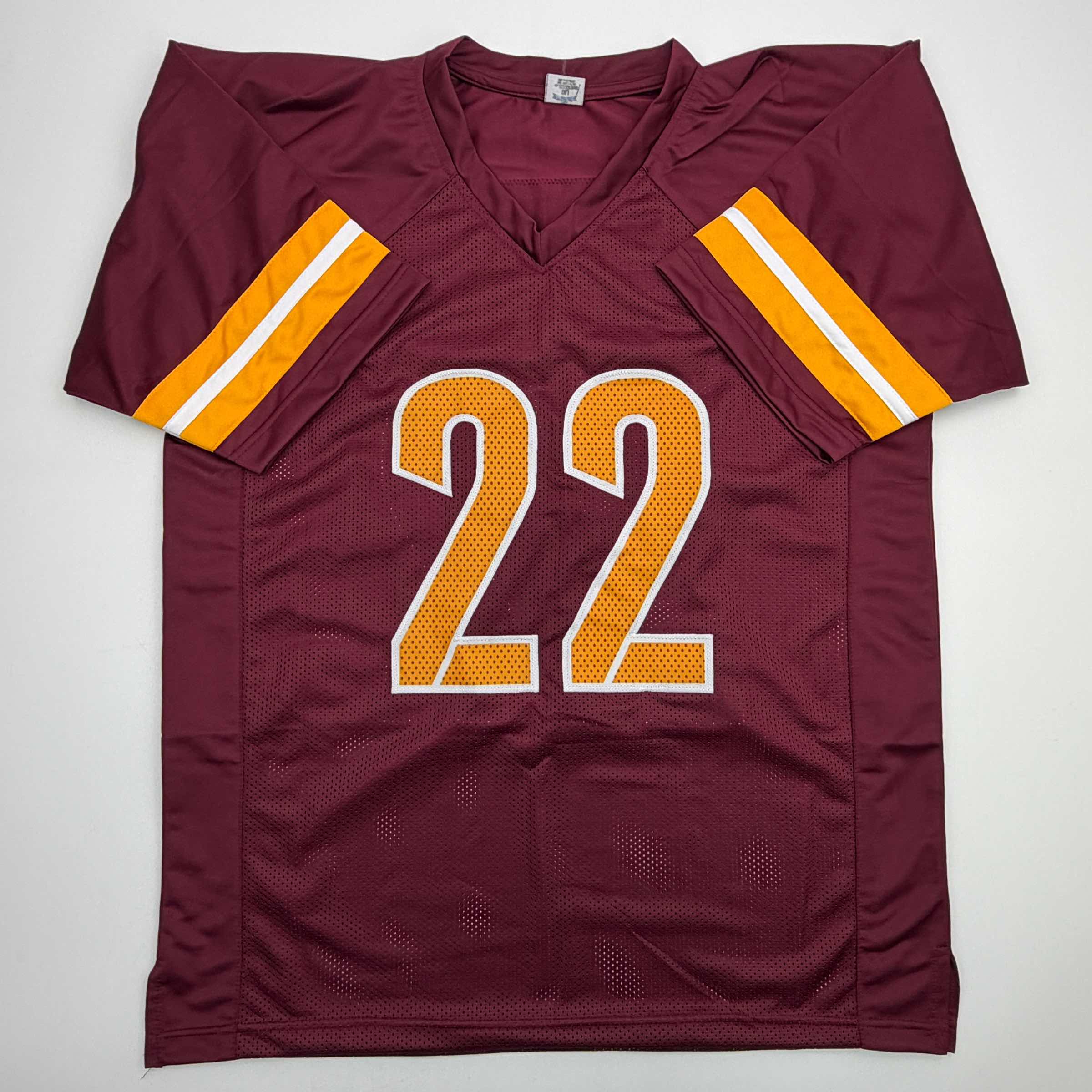 autographed-signed-bill-jacory-croskey-merritt-washington-burgundy-football-jersey-beckett-bas-coa