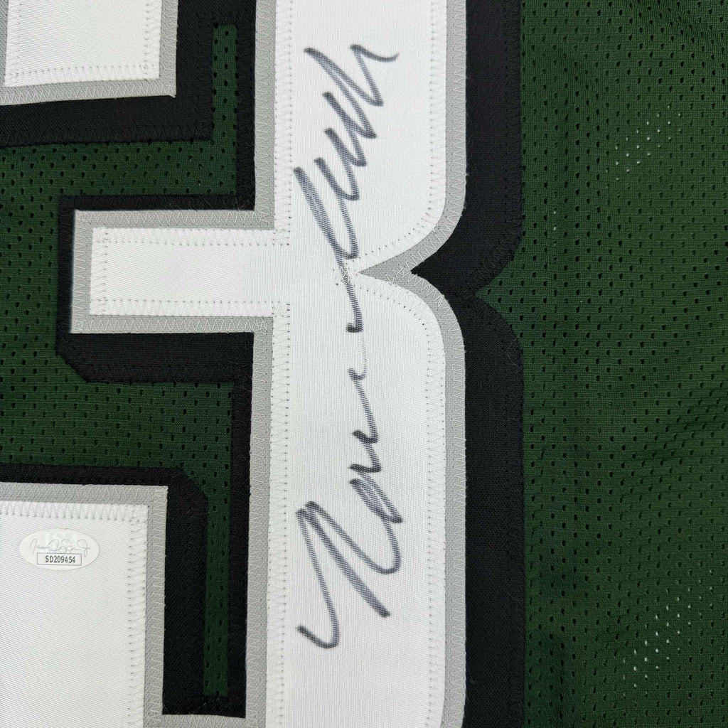 autographed-signed-nolan-smith-jr-philadelphia-green-football-jersey-jsa-coa