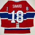 autographed-signed-serge-savard-hof-86-montreal-red-hockey-jersey-jsa-coa