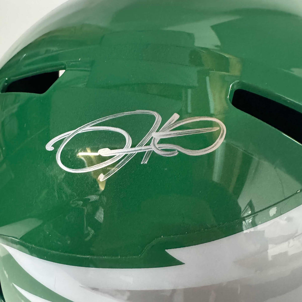autographed-signed-jalen-hurts-philadelphia-eagles-kelly-green-full-size-fs-f-s-replica-football-helmet-fanatics-coa