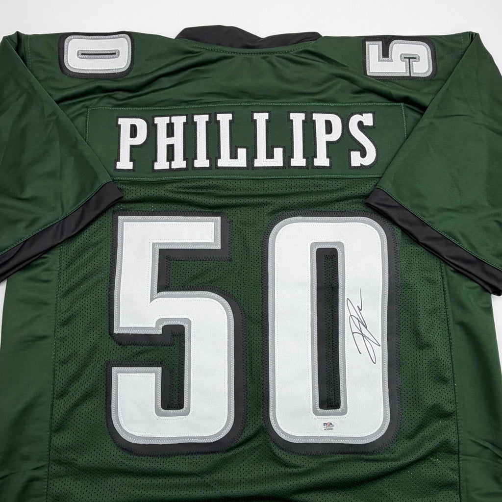 autographed-signed-jaelan-phillips-philadelphia-midnight-green-football-jersey-psa-dna-coa