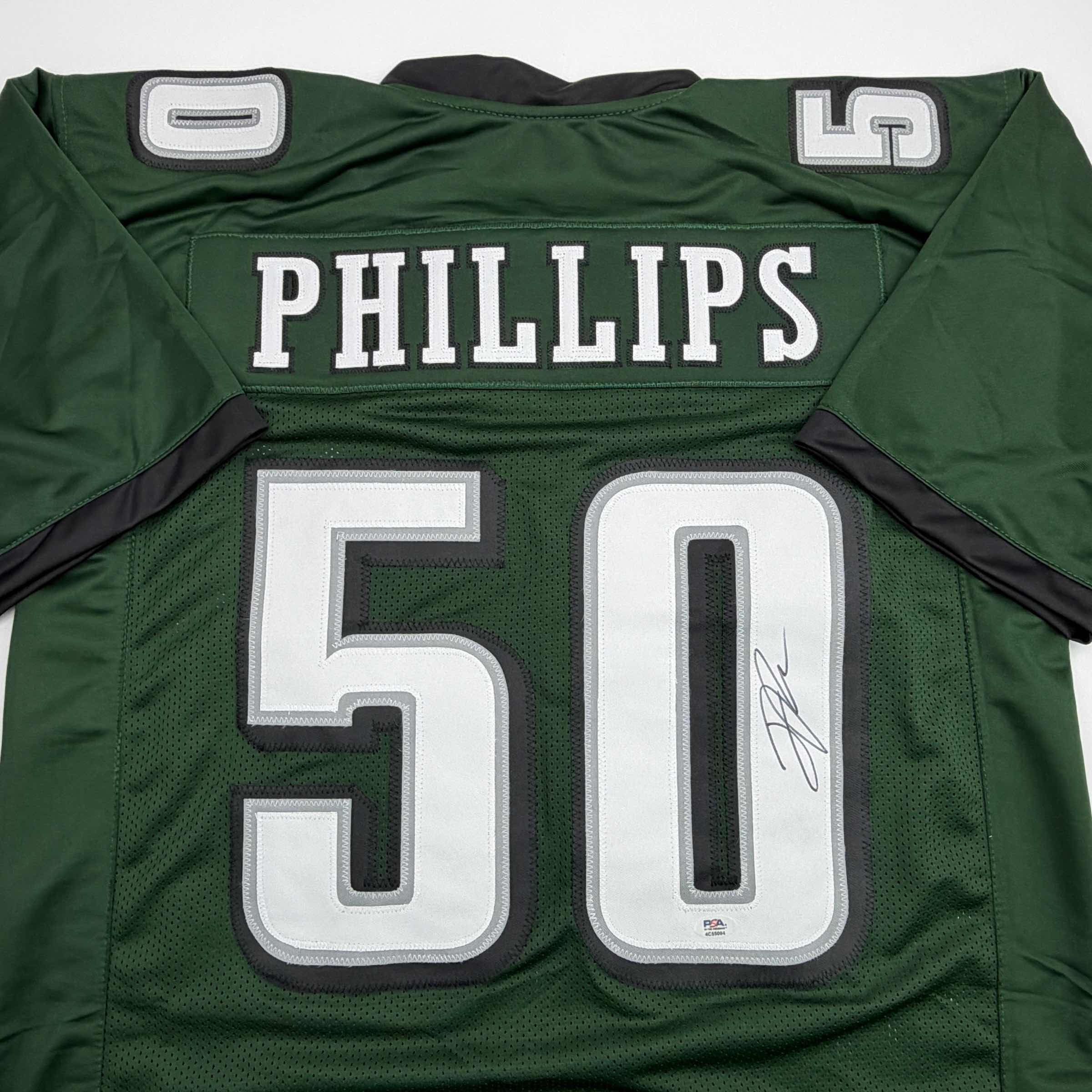 autographed-signed-jaelan-phillips-philadelphia-midnight-green-football-jersey-psa-dna-coa